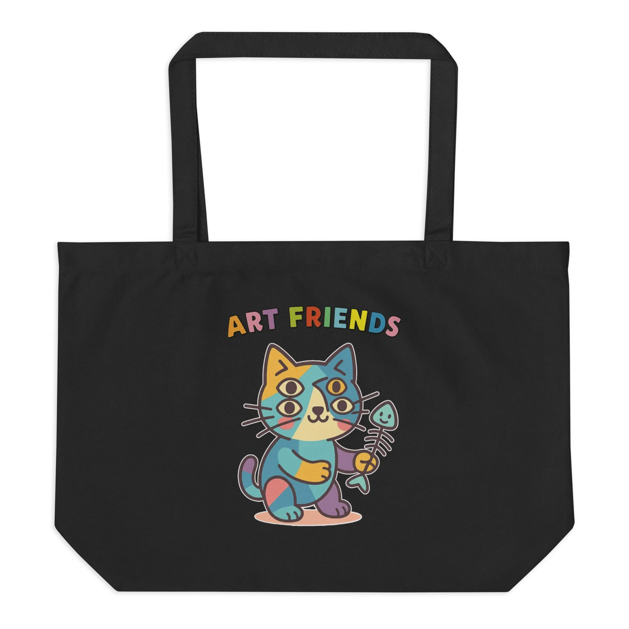 Art Friends™: Pablo Purrcasso Large organic tote bag copy