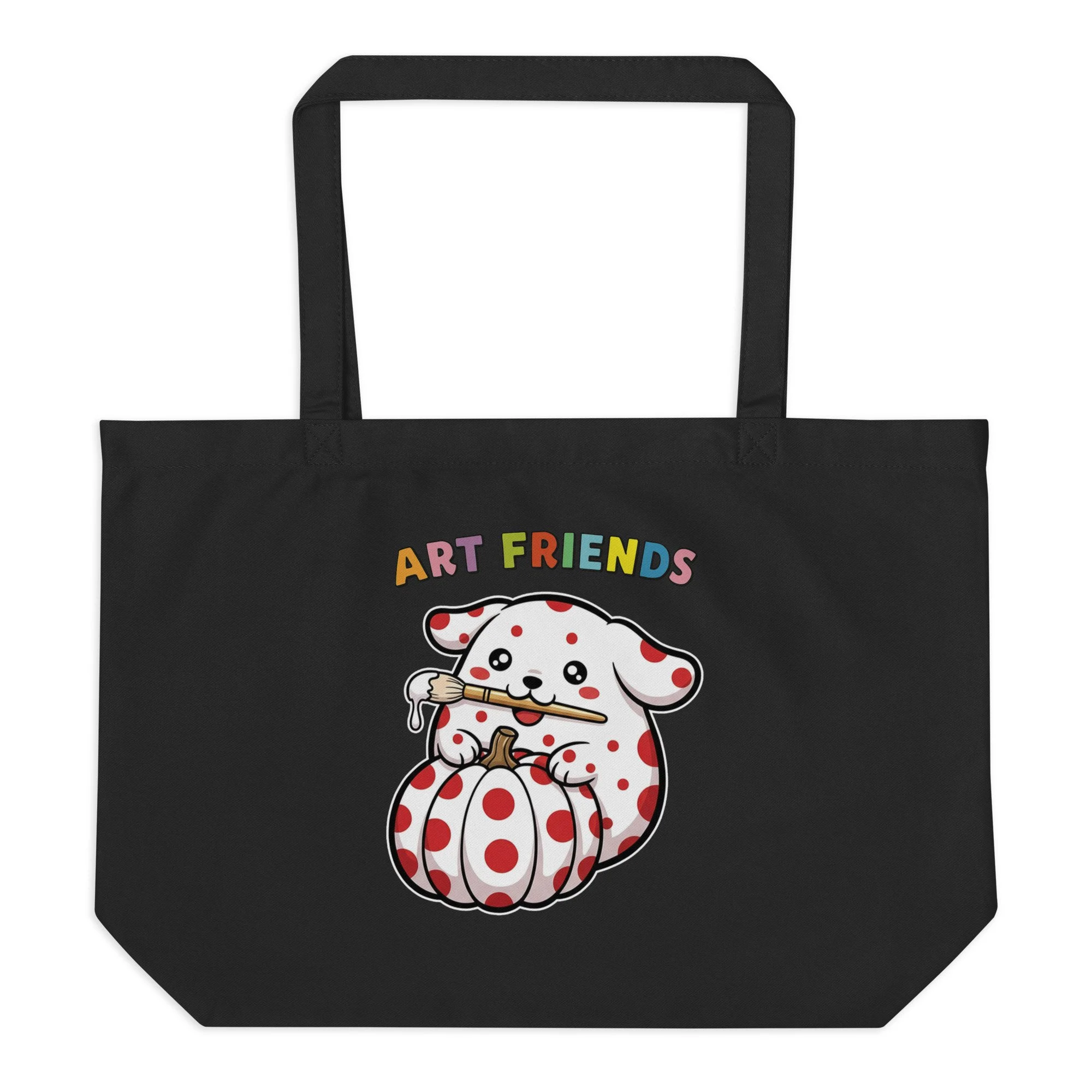 Art Friends™: Yayoi Pawsama Large organic tote bag