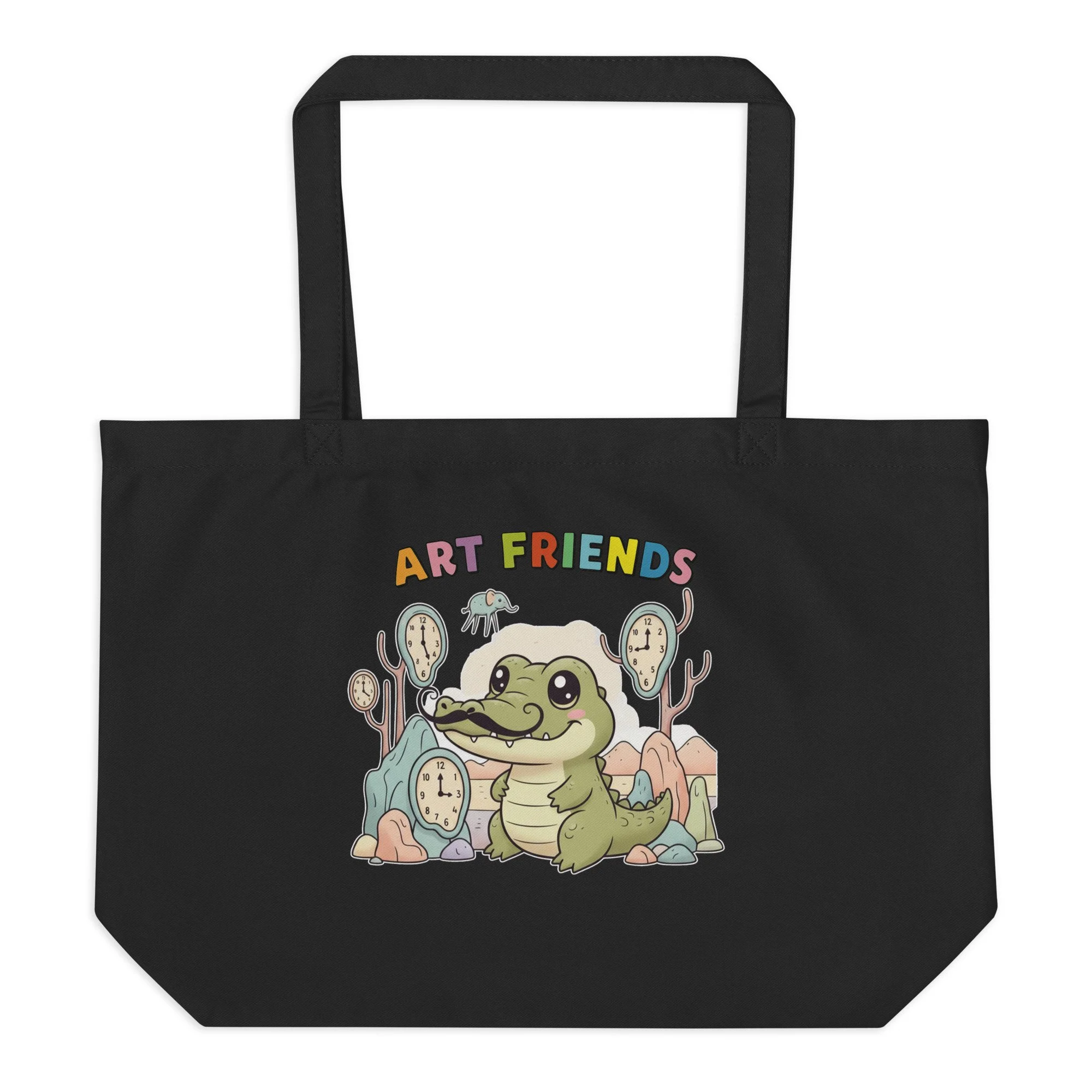 Art Friends™: Salvador Daligator Large organic tote bag