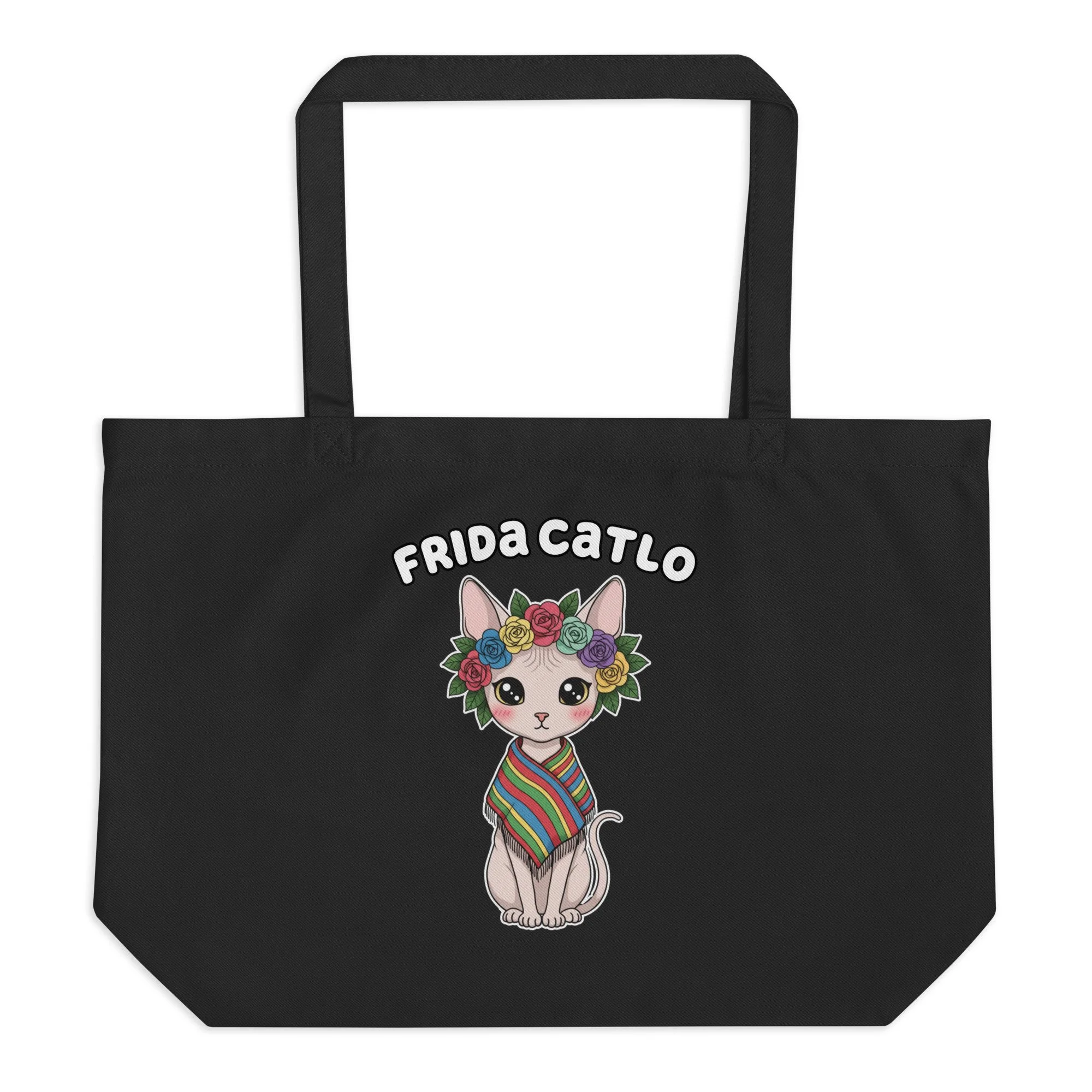 Art Friends™: Frida Catlo Large organic tote bag