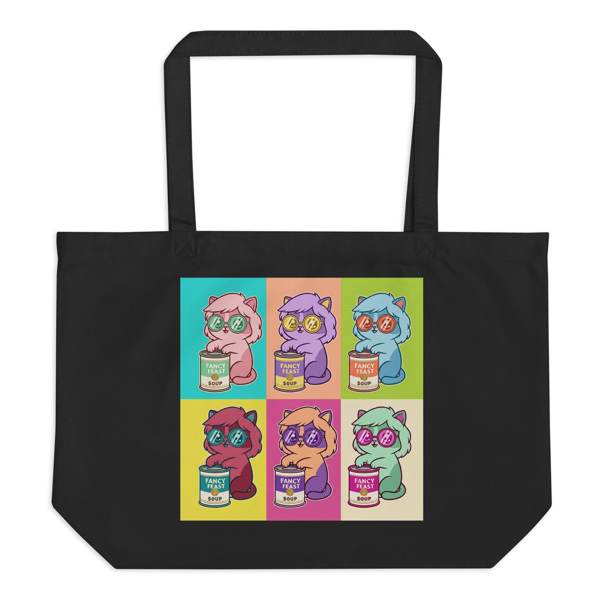 Art Friends™: Andy Purrhol Pop Art Retrospective Eco Tote Bag