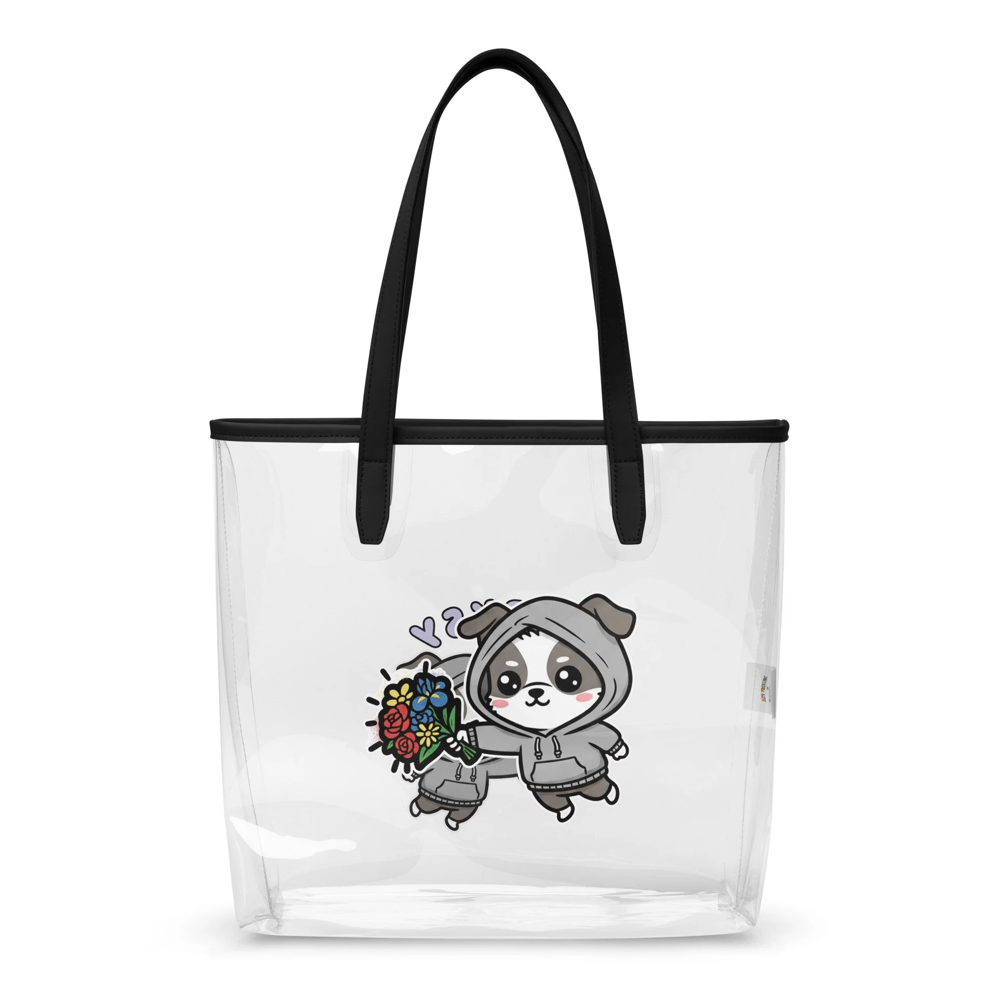 Art Friends™: Barksy "Flower Thrower" Clear Stadium Tote Bag
