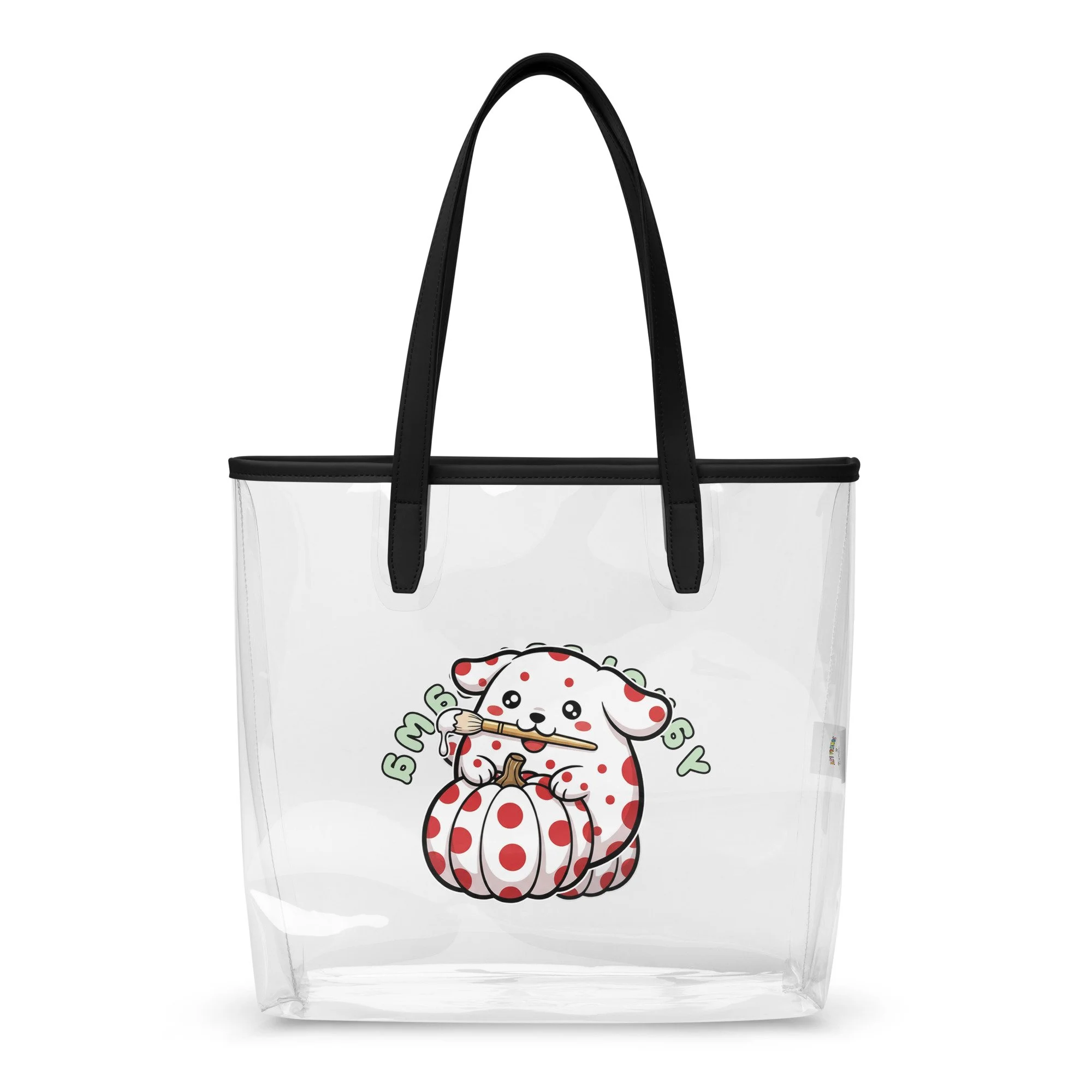 Art Friends™: Yayoi Pawsama "Infinite Pumpkin" Clear Stadium Tote Bag