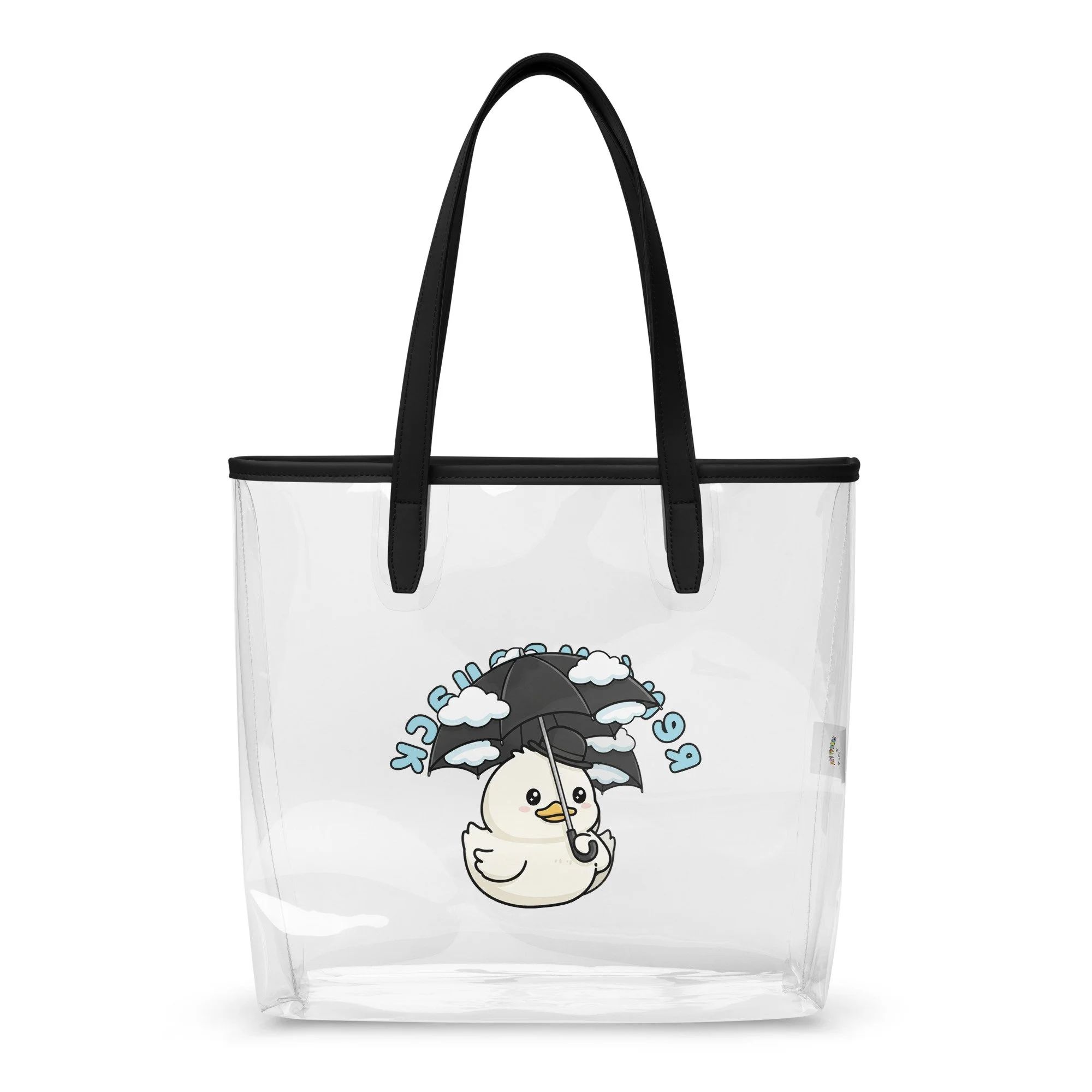 Art Friends™: René Maquack "Cloud Umbrella" Clear Stadium Tote Bag