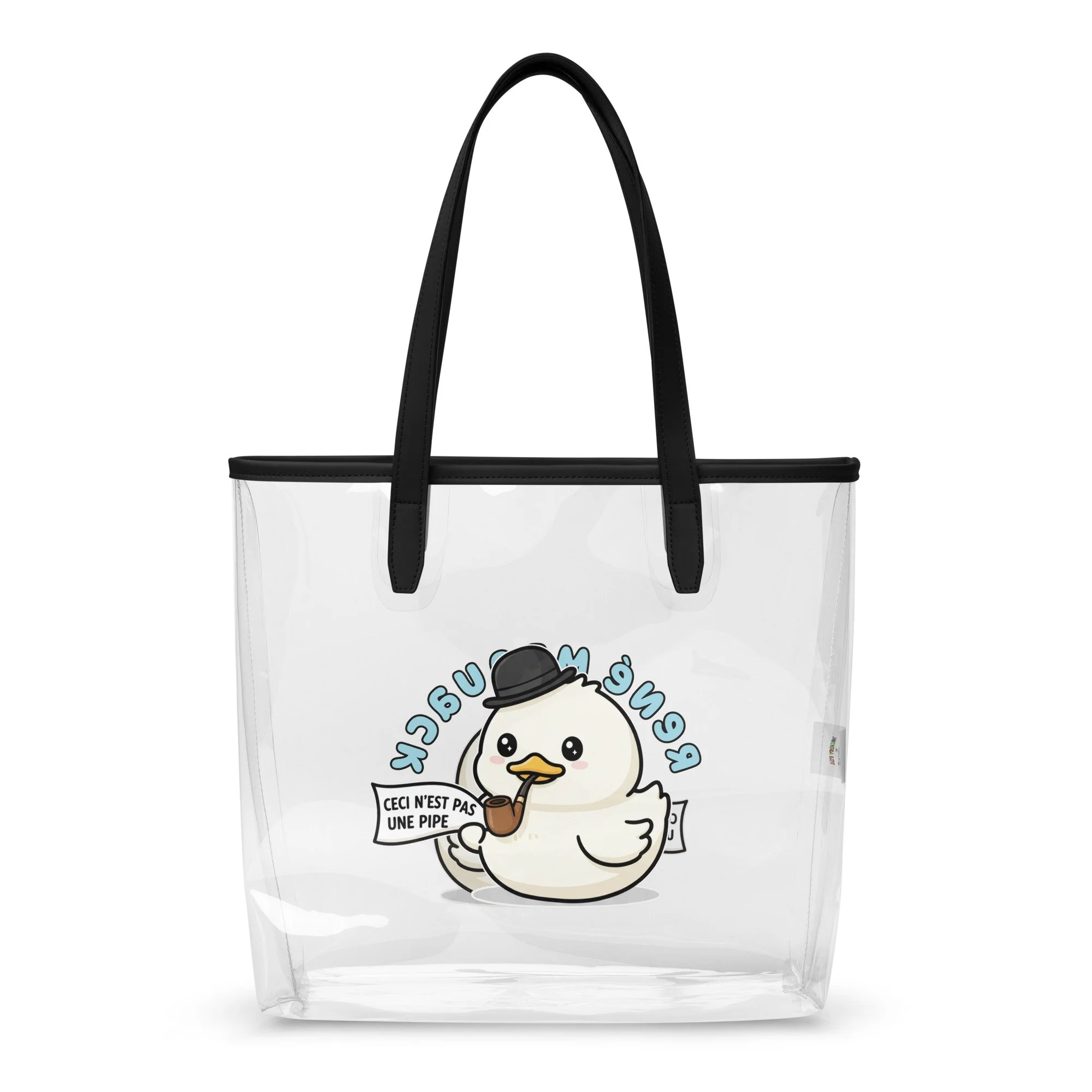Art Friends™: René Maquack "La Trahison des images" Clear Stadium Tote Bag