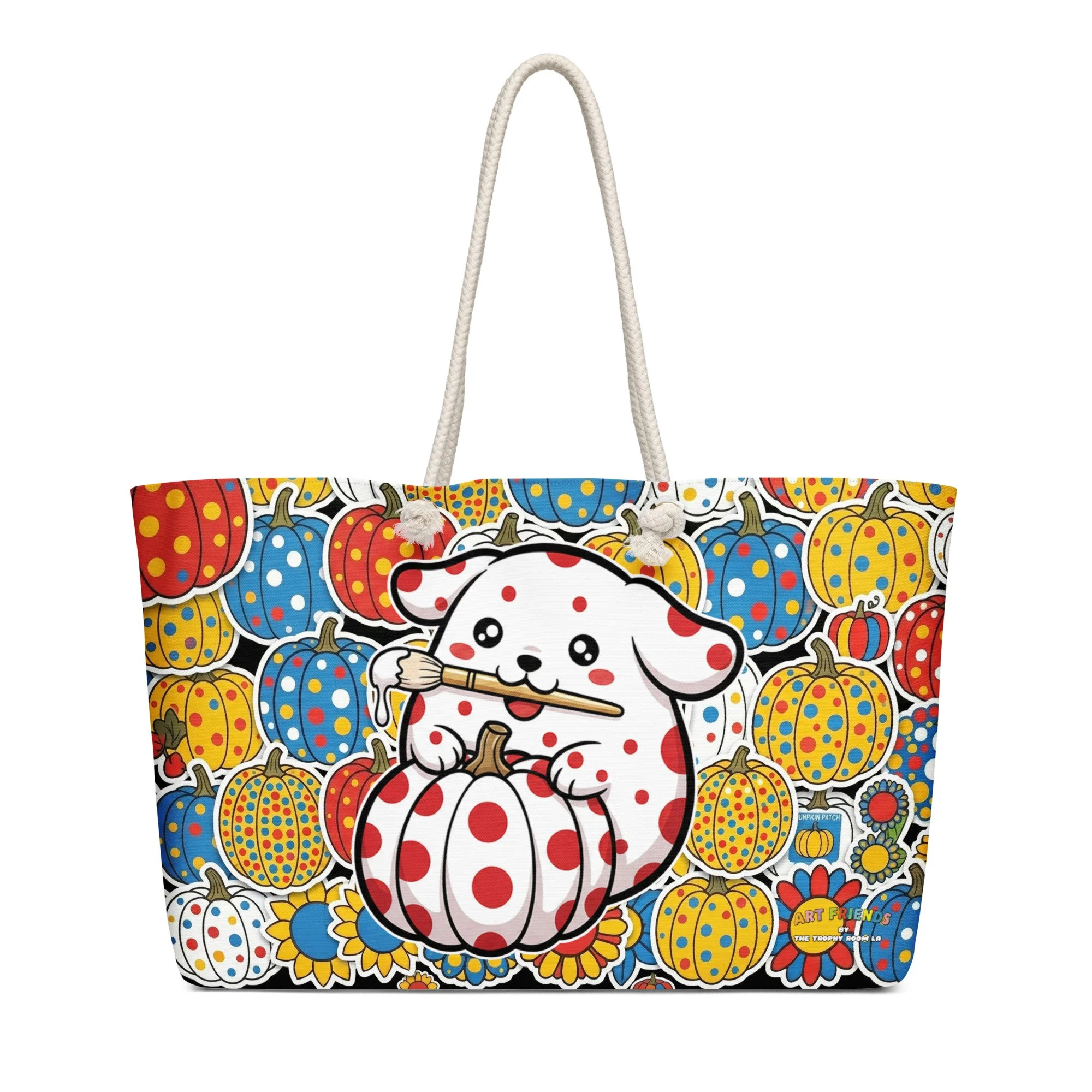 Art Friends™: Yayoi Pawsama "Infinity Pumpkin" Oversized weekender bag