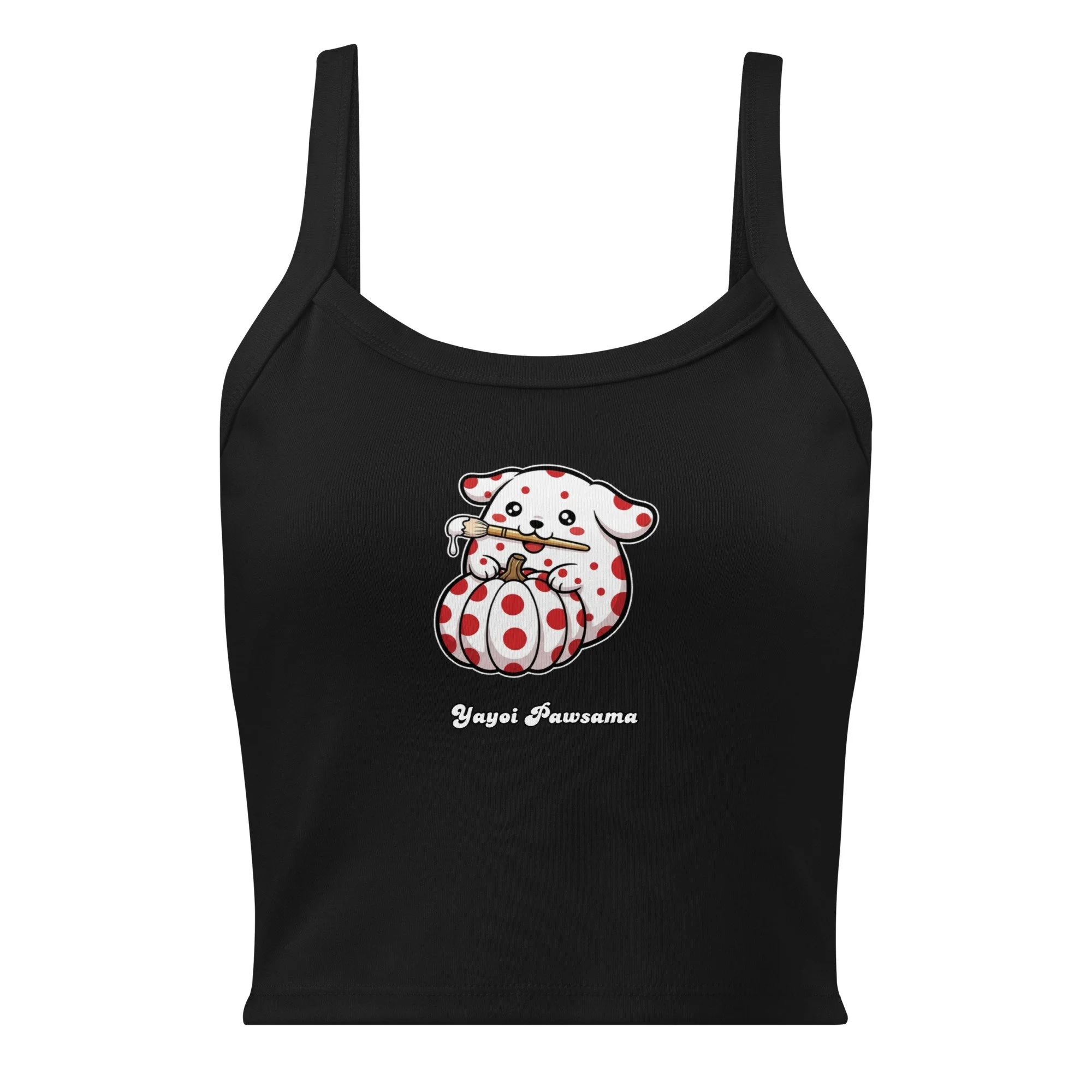 Art Friends™: Yayoi Pawsama "Infinite Pumpkin"  Women's Micro-Rib Tank