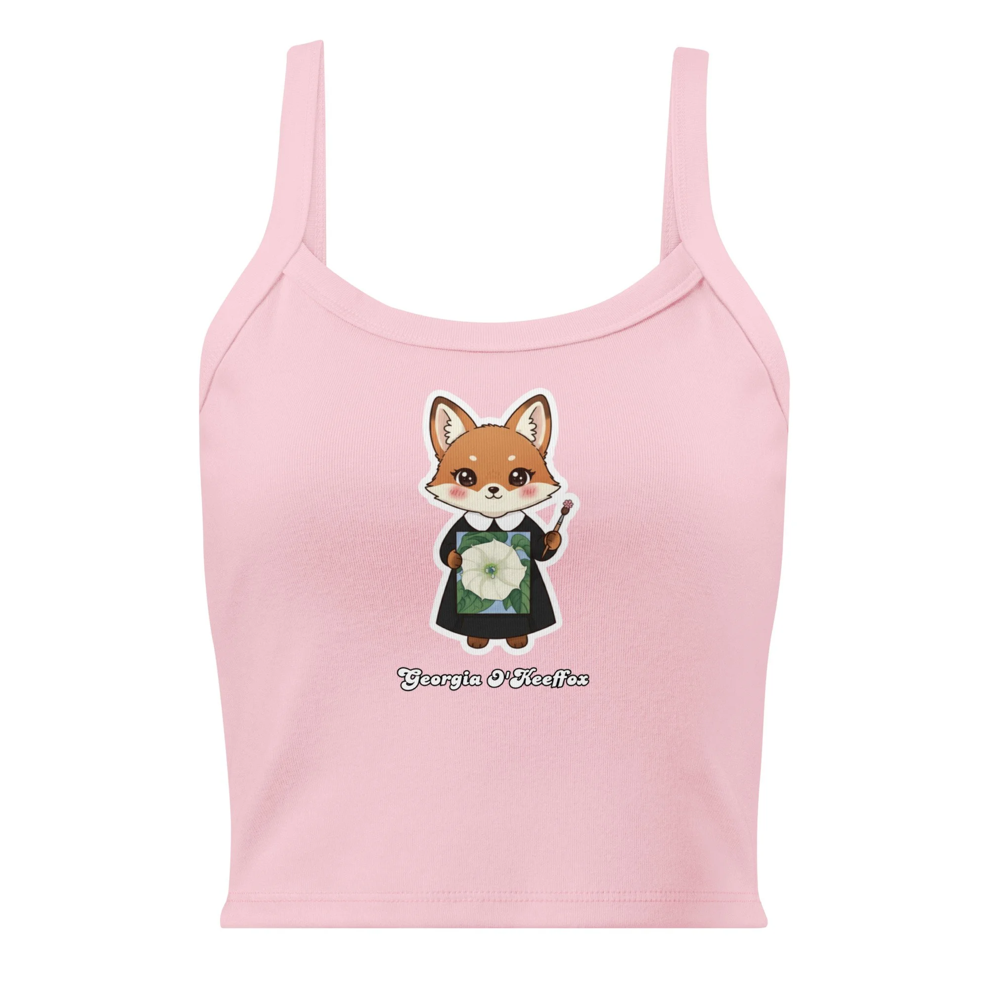 Art Friends™: "Jimson Weed" Georgia O'Keeffox Women's Micro-Rib Tank
