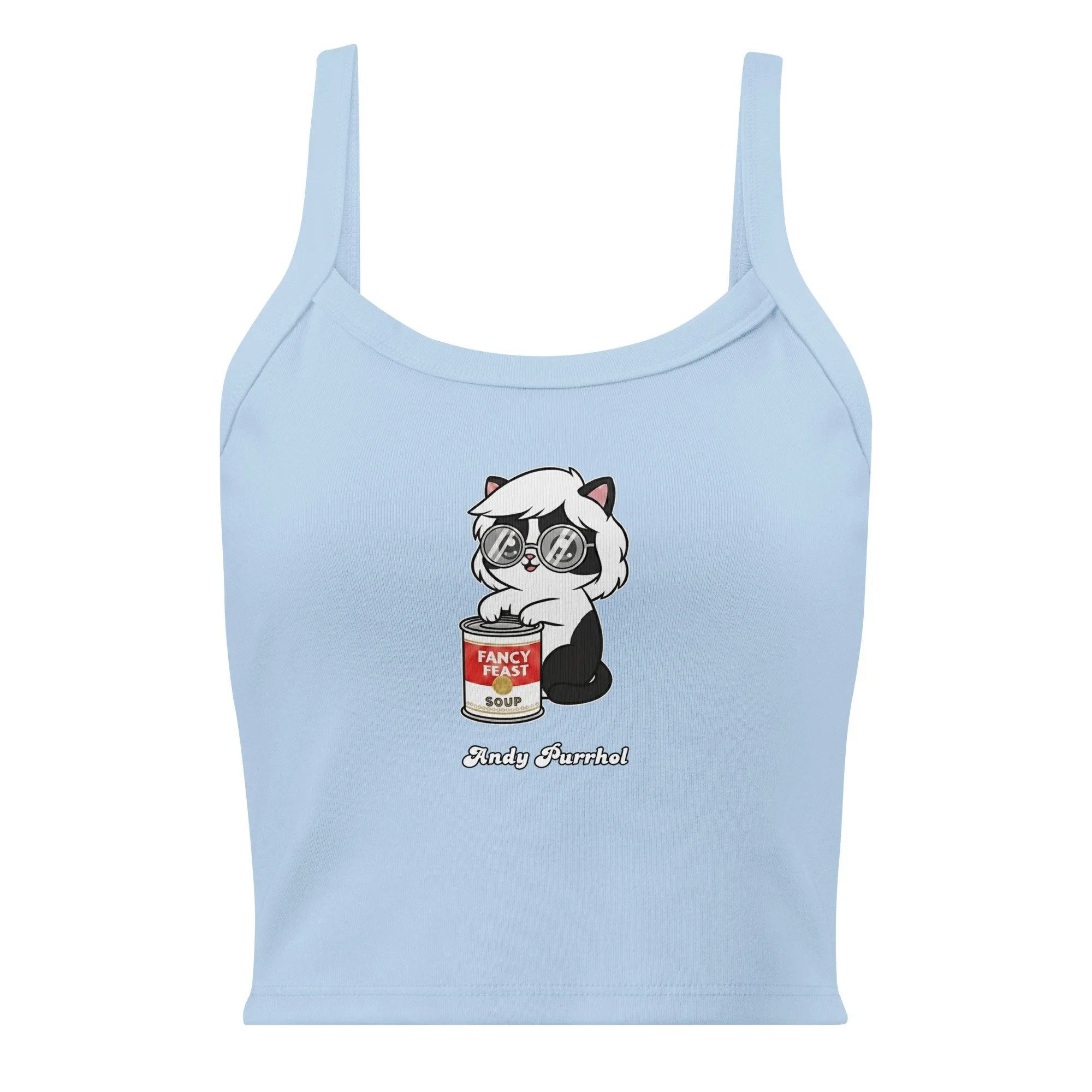 Art Friends™: Andy Purrhol "Fancy Feast" Women's Micro-Rib Tank