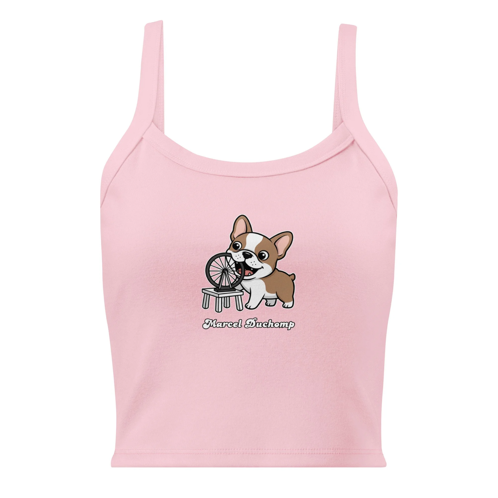 Art Friends™: Marcel Duchomp "Bicycle Wheel" Women's Micro-Rib Tank