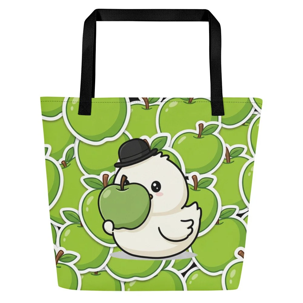 Art Friends™: René Maquack "Infinite Apples" Large Tote Bag