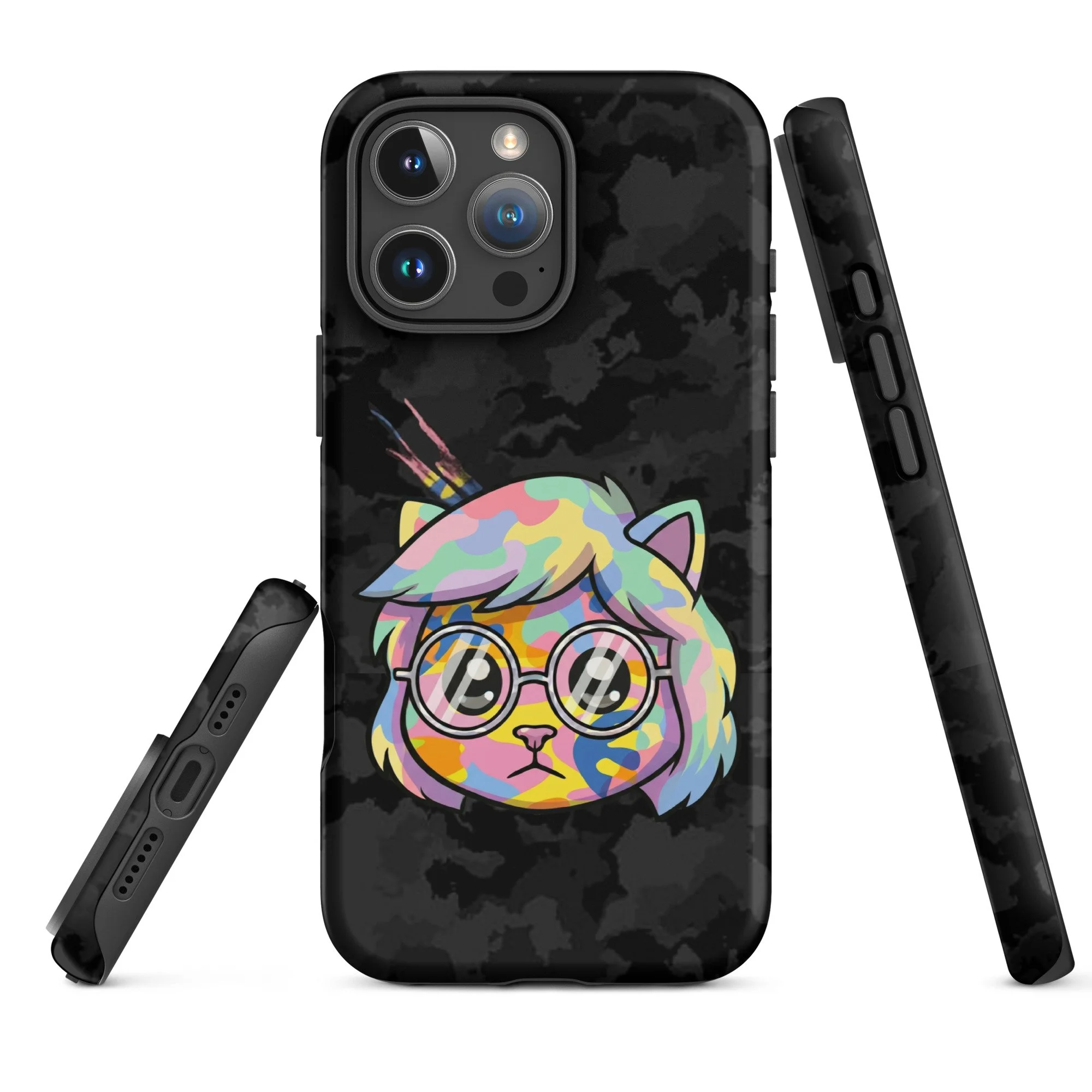 Art Friends™: Andy Purrhol "Technicolor Camo" Tough Case for iPhone®