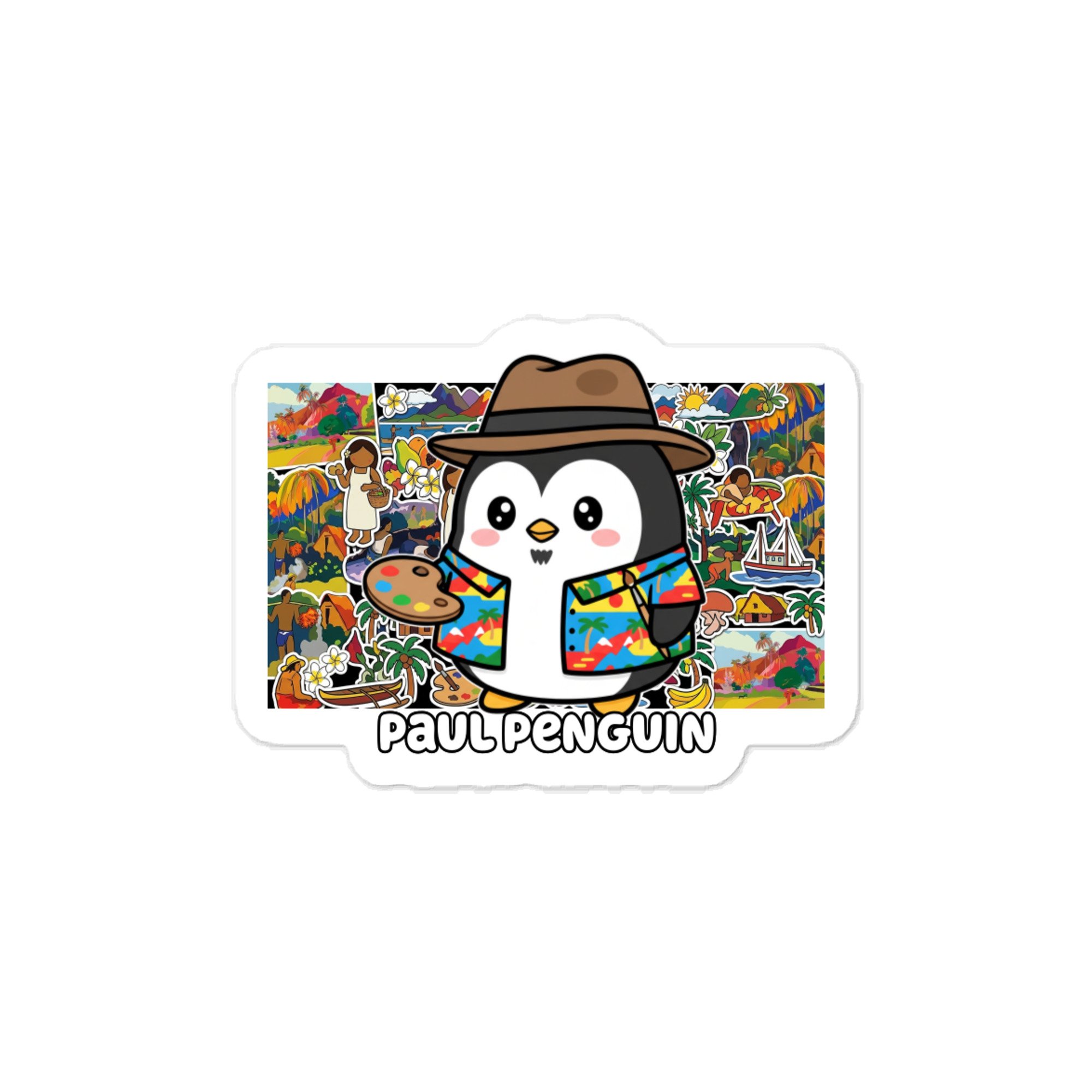 Art Friends™: Paul Penguin "Island Impressions" Kiss-cut vinyl decals