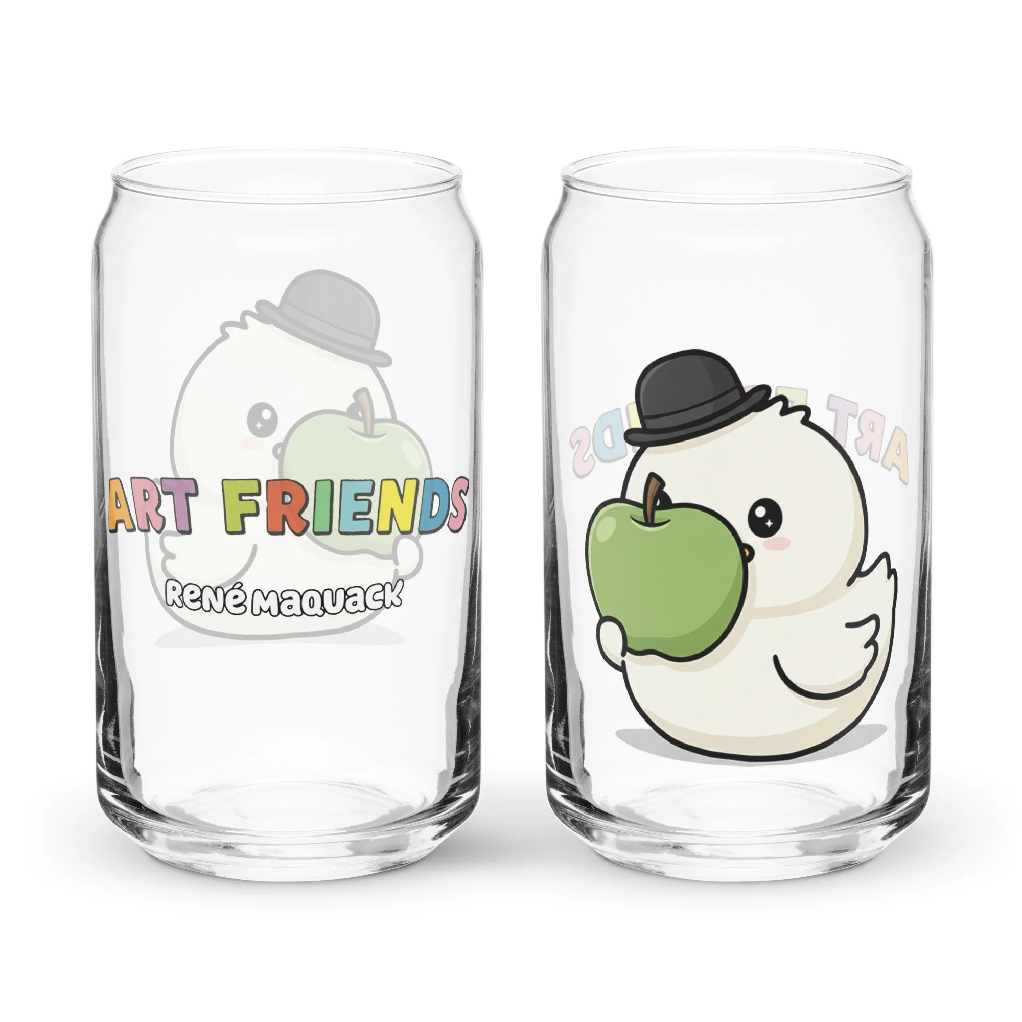 Art Friends™: René Maquack "The Son of Duck" Can-Shaped Glass