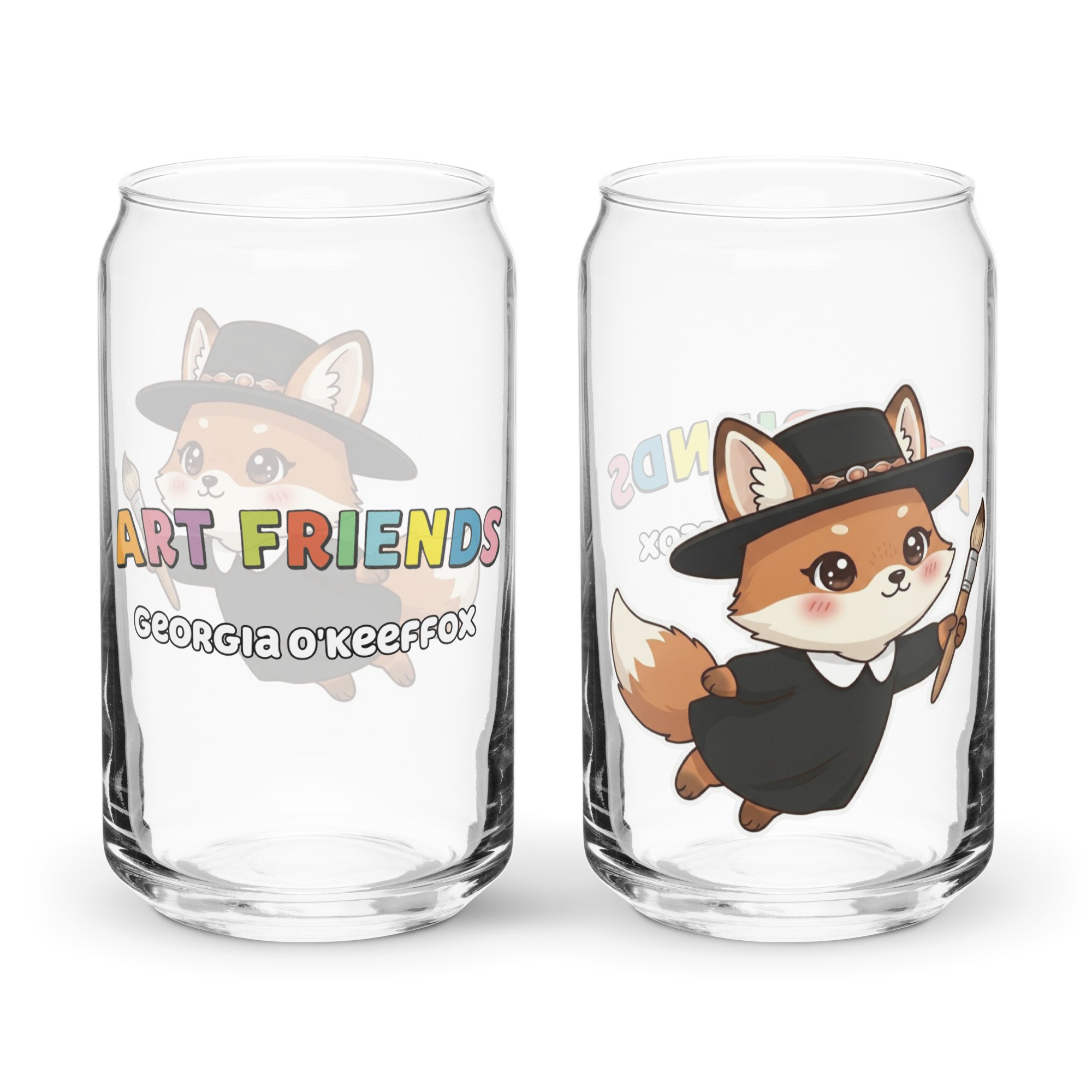 Art Friends™: Georgia O'Keeffox "High Desert" Can-Shaped Glass