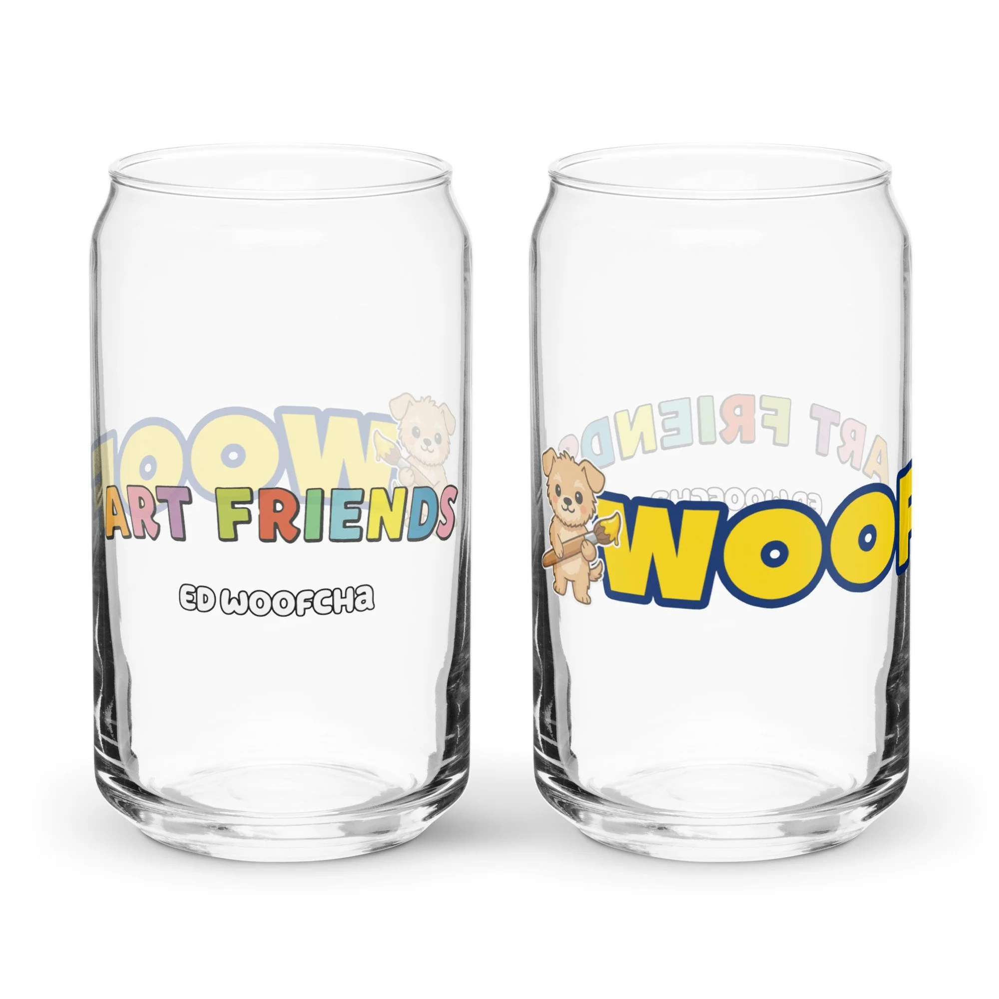 Art Friends™: Ed Woofcha "WOOF" Can-Shaped Glass