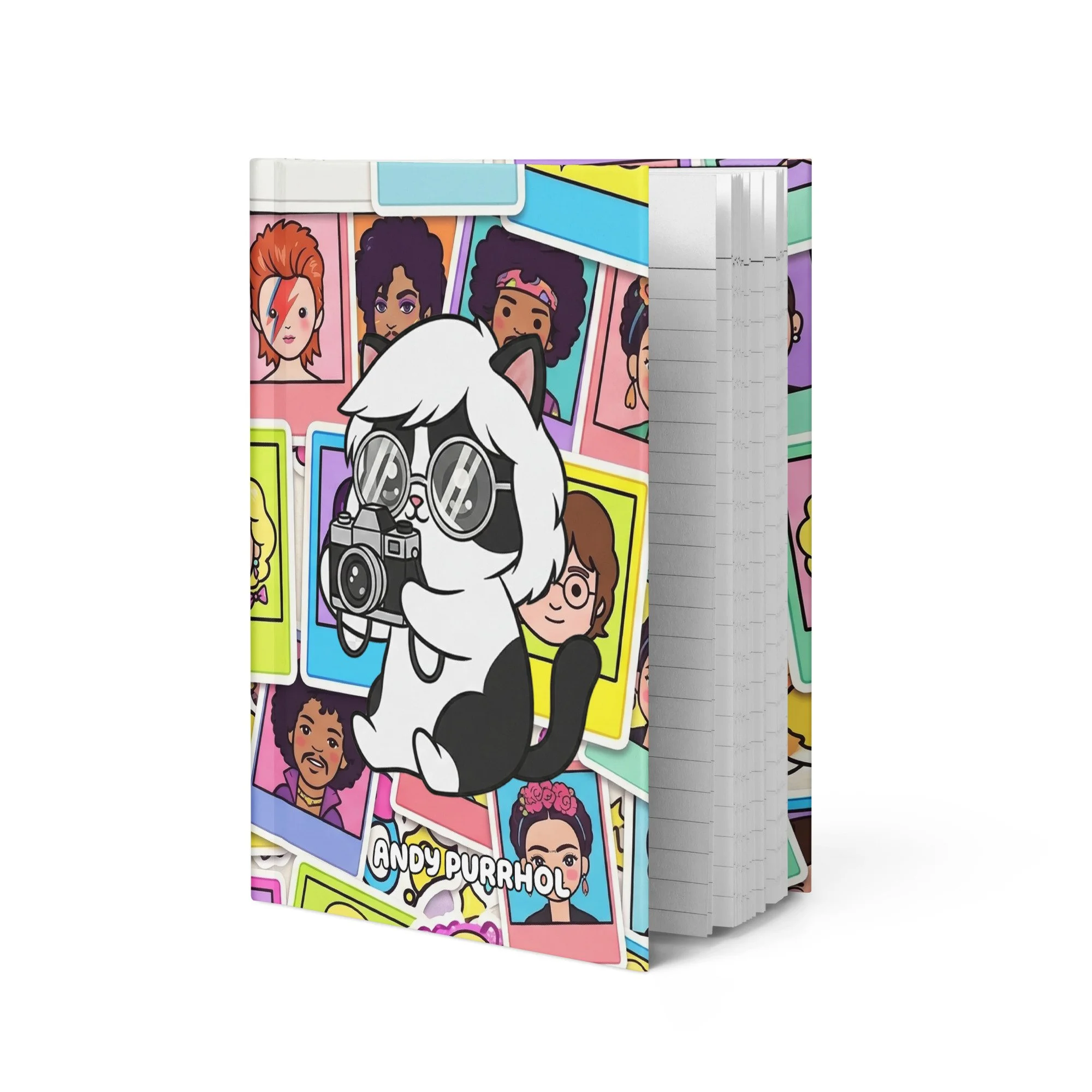 Art Friends™: Andy Purrhol "Paparazzi Polaroids" Hardcover Journal