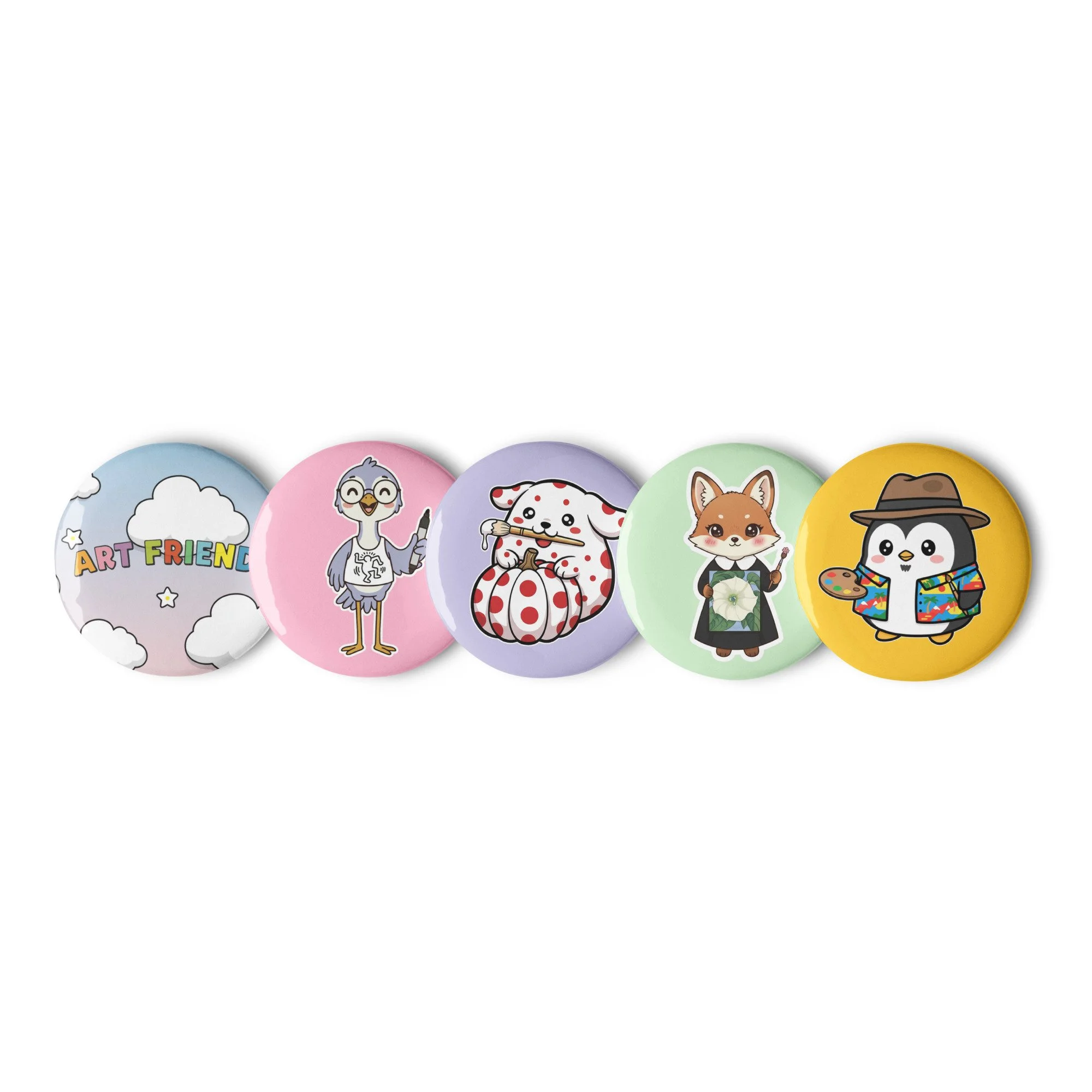 Art Friends™: The Visionaries Pin Button Set (5-Piece)