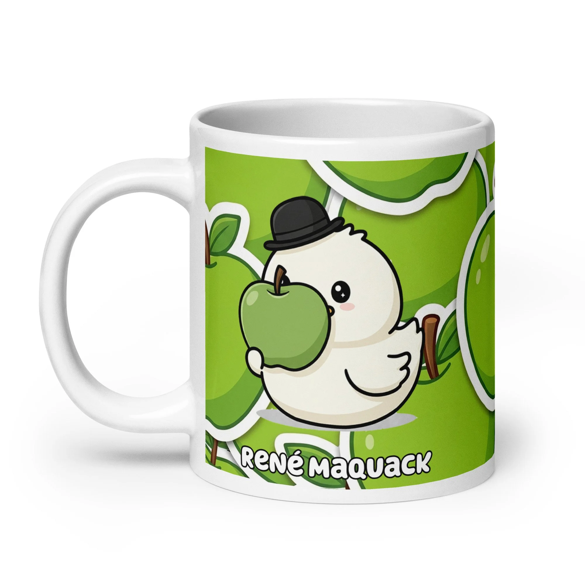 Art Friends™: René Maquack "Infinite Apples" White Glossy Mug