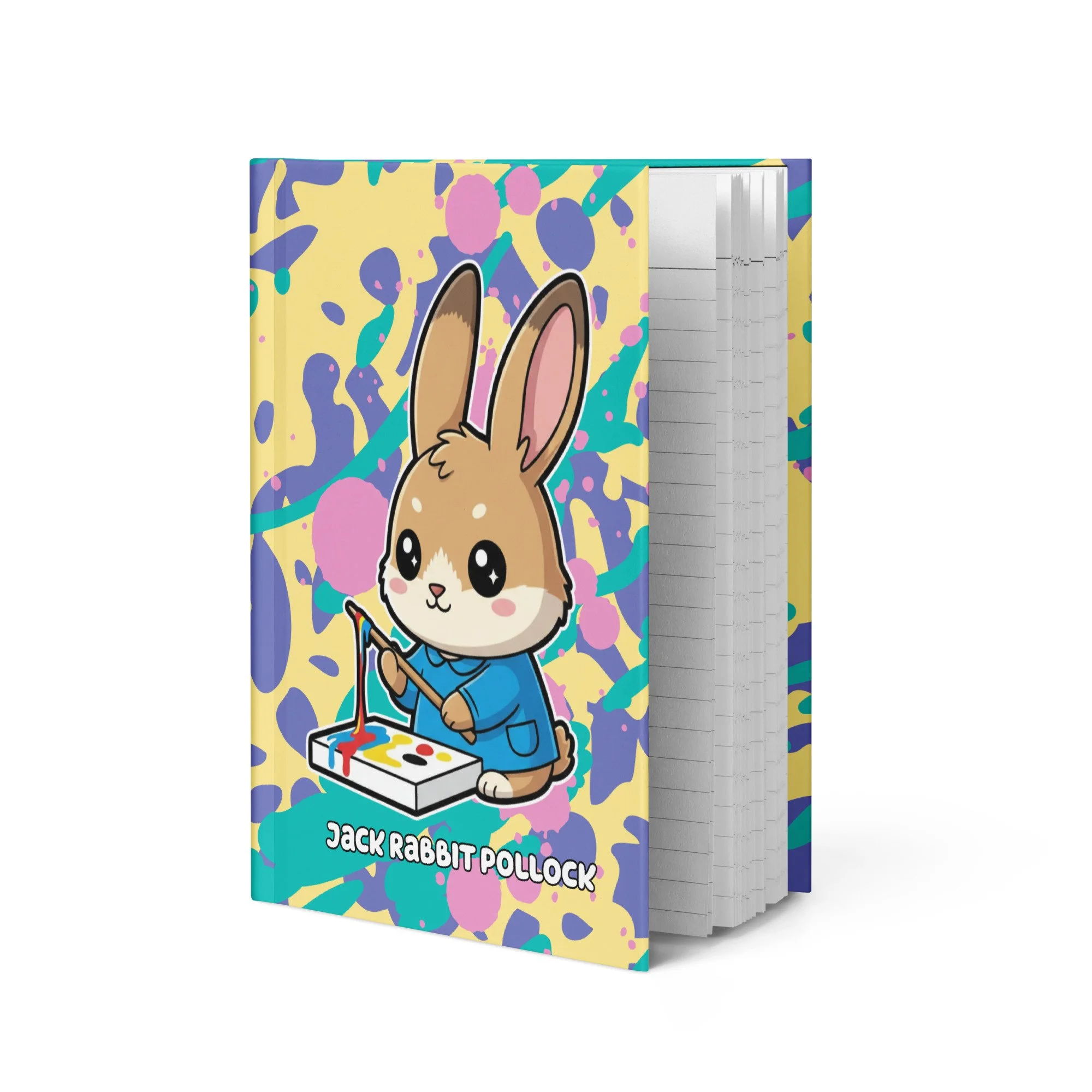 Art Friends™: Jack Rabbit Pollock "Action Splatter" Hardcover Journal