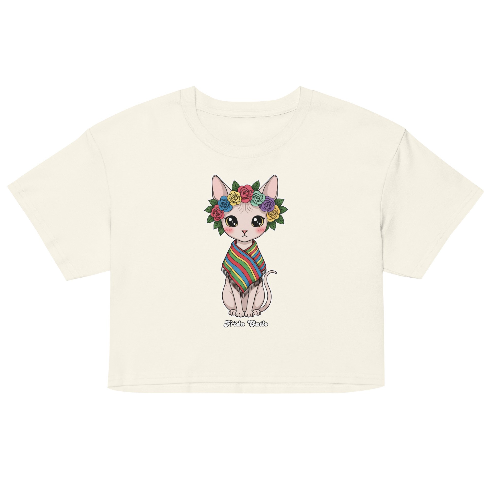 Art Friends™: "Self-Portrait" Frida Catlo Women's Crop Top