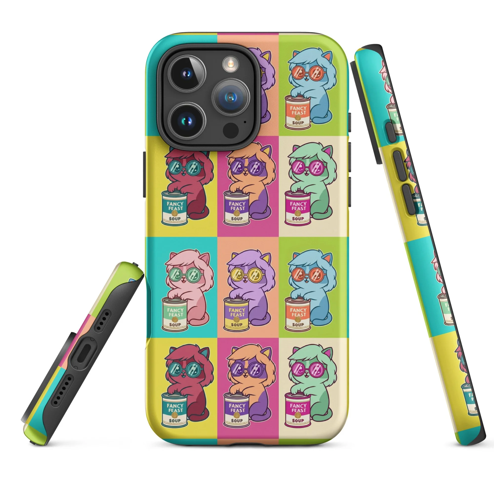 Art Friends™: Andy Purrhol "Cat Soup Cans Grid" Tough Case for iPhone®
