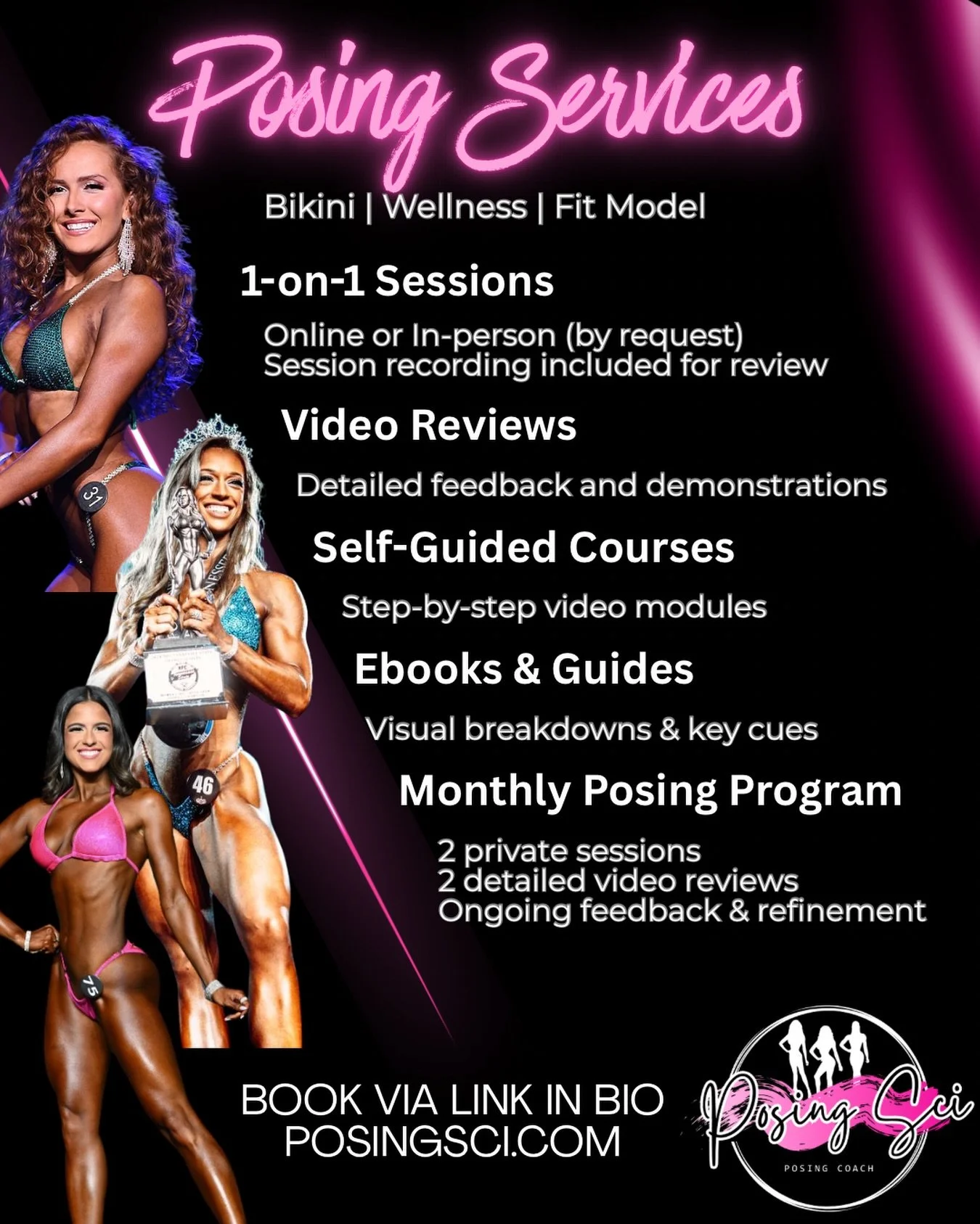 Ready to take your posing from inconsistent to intentional?

Posing isn&rsquo;t just about hitting static poses - it&rsquo;s about understanding how to present your physique with precision, control, and flow.

Whether you need direct coaching, self-g