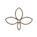 Simple flower icon with four petals and a central shape.