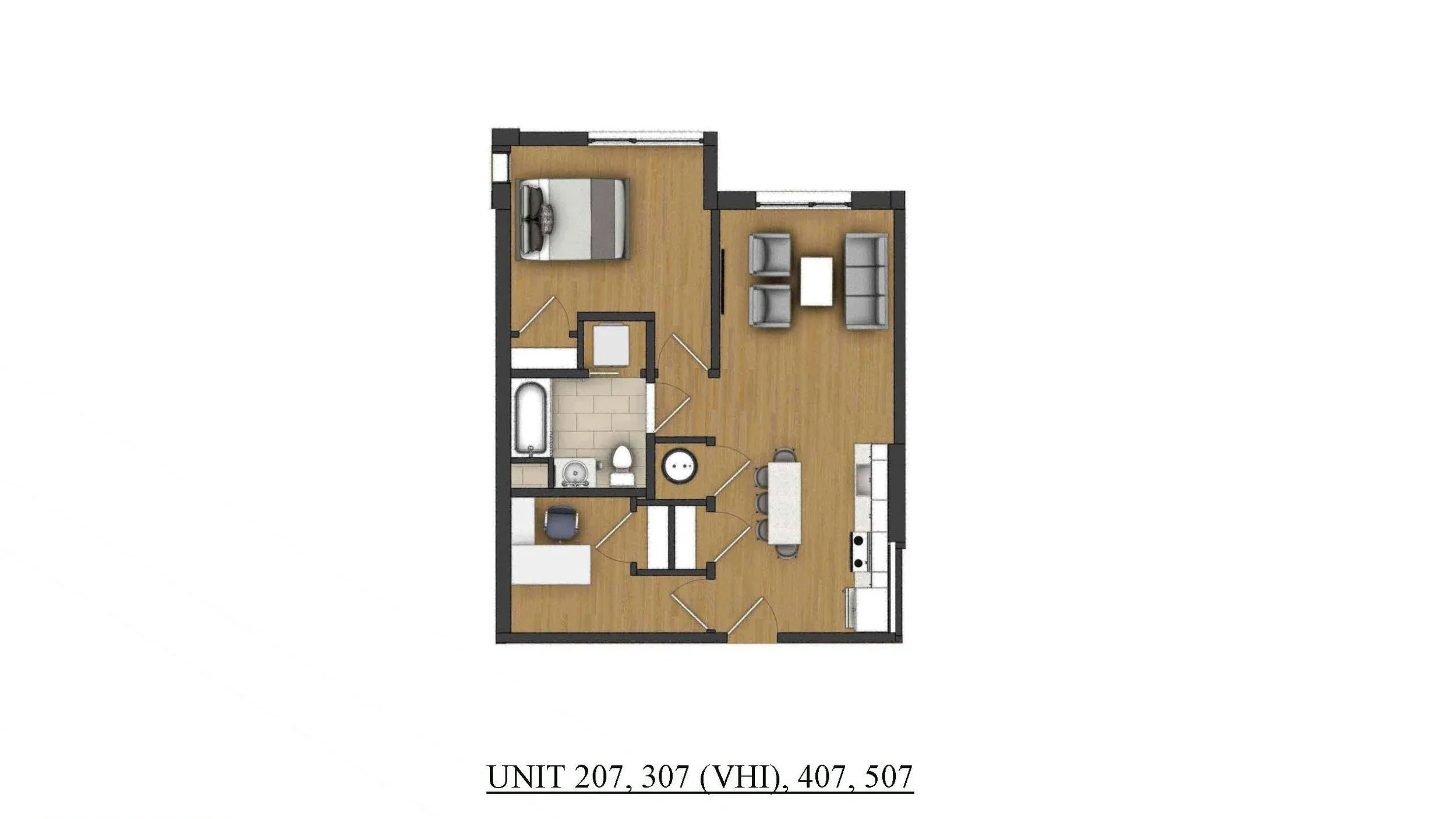 Units 207, 307, 407, 507