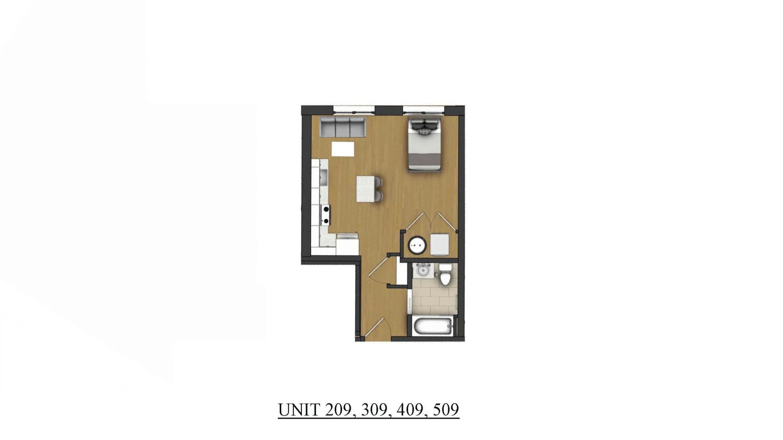 Units 209, 309, 409, 509