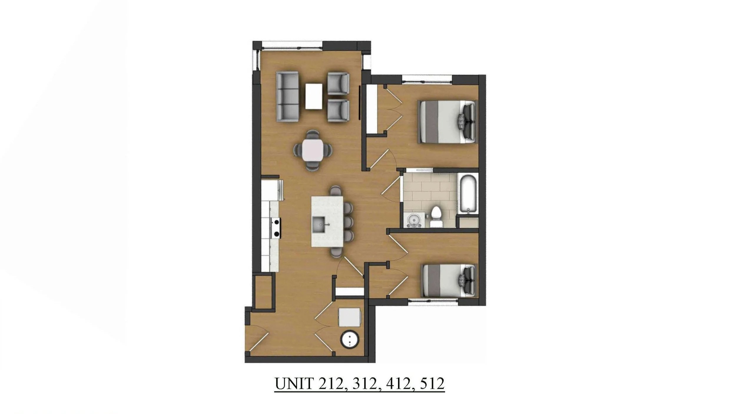 Units 112, 212, 312, 412, 512