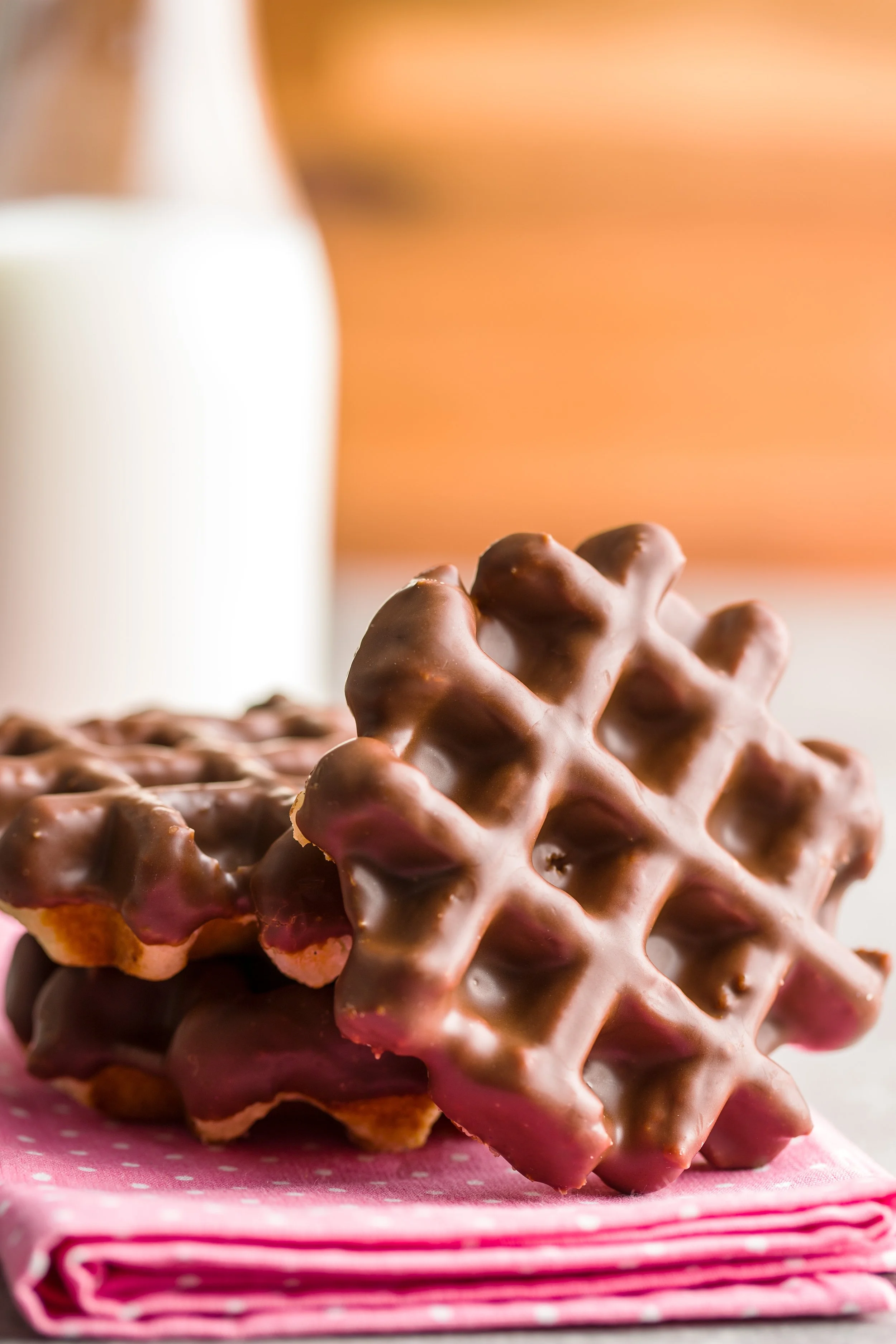 liege waffle dipped in belgian chocolate