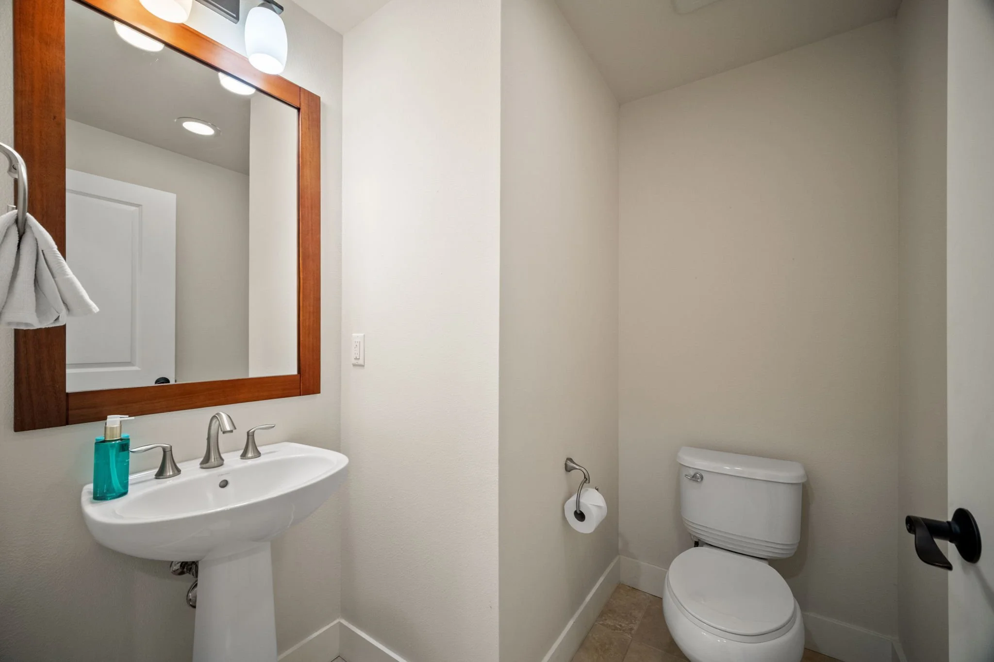 Half bathroom — convenient at the turn