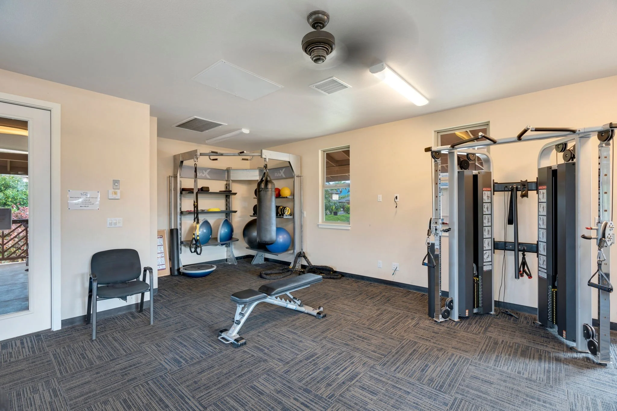 Weight training and functional fitness area