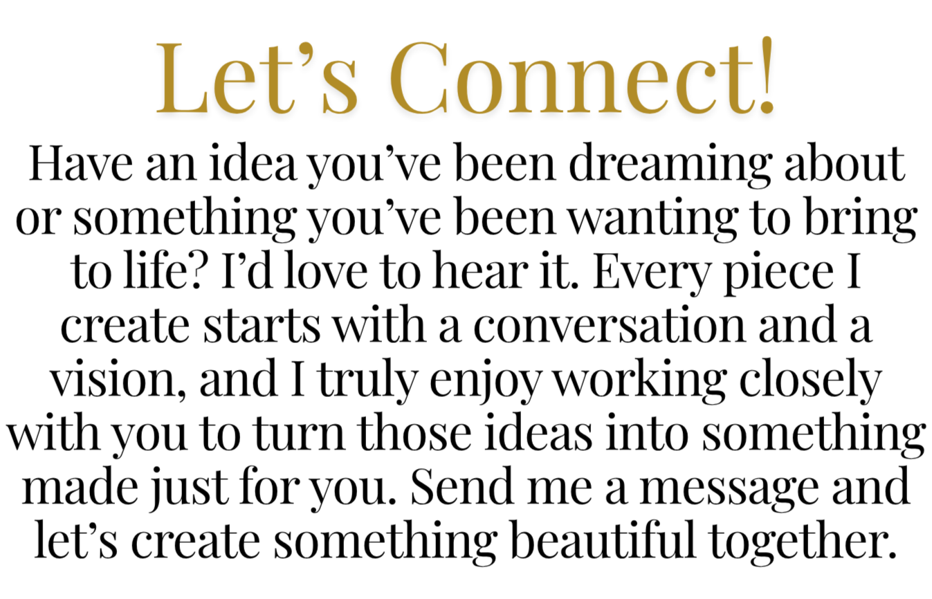 Text encouraging connection and creativity, titled "Let's Connect!" with a message inviting ideas and collaboration.