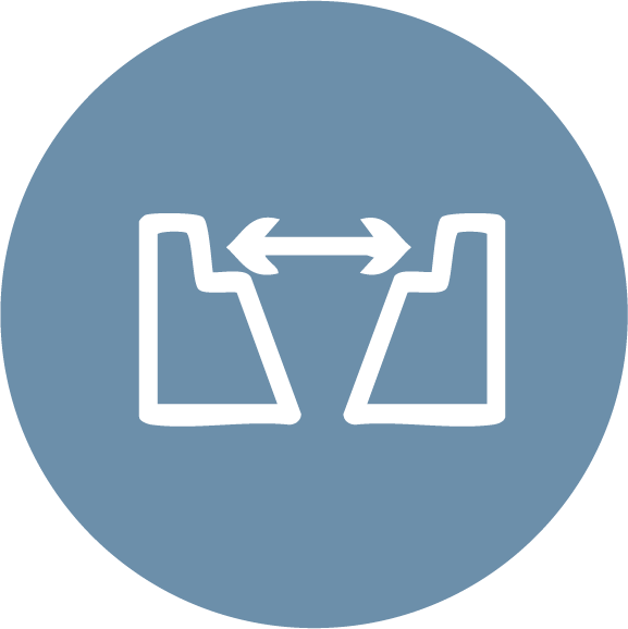 Sign indicating a safe distance or social distancing between two figures. There’s a gap between who you know you are and how you’re currently living or creating