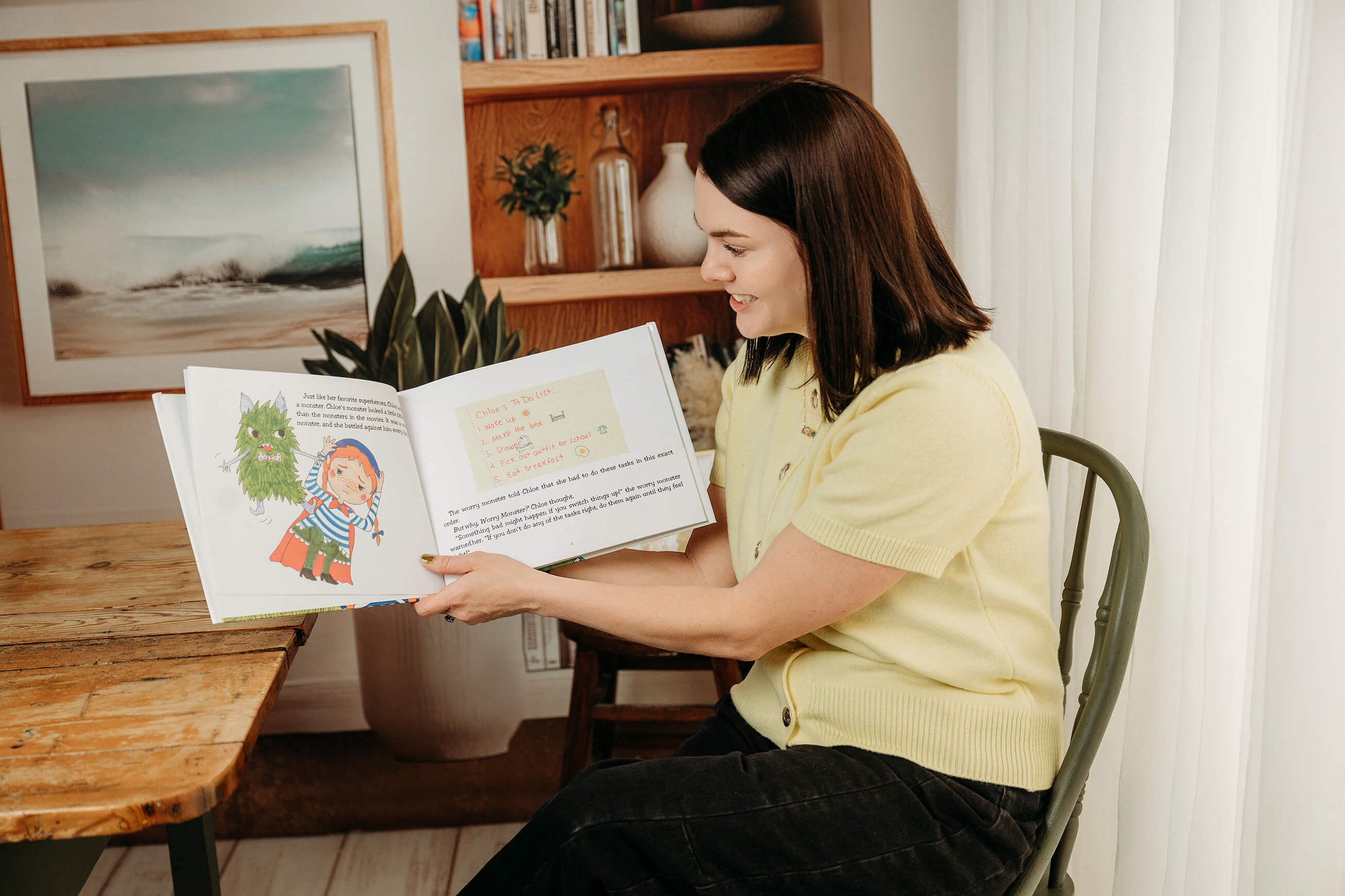 Inside of Managing Mr. Bossy, children's OCD book
