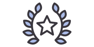 Laurel wreath and star icon