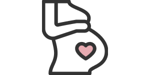 Icon of a pregnant midsection