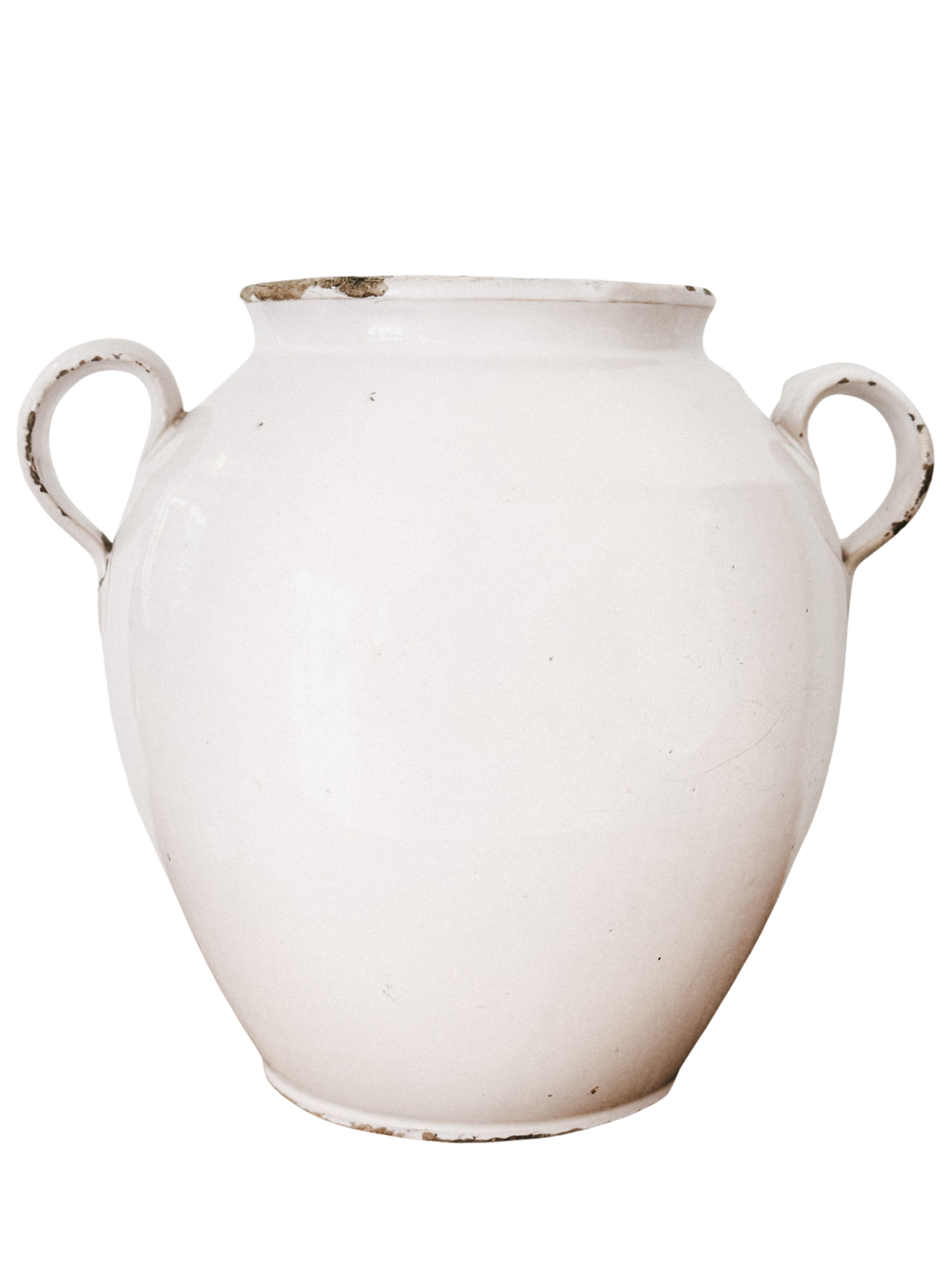 Antique French Moustiers Confit Pot