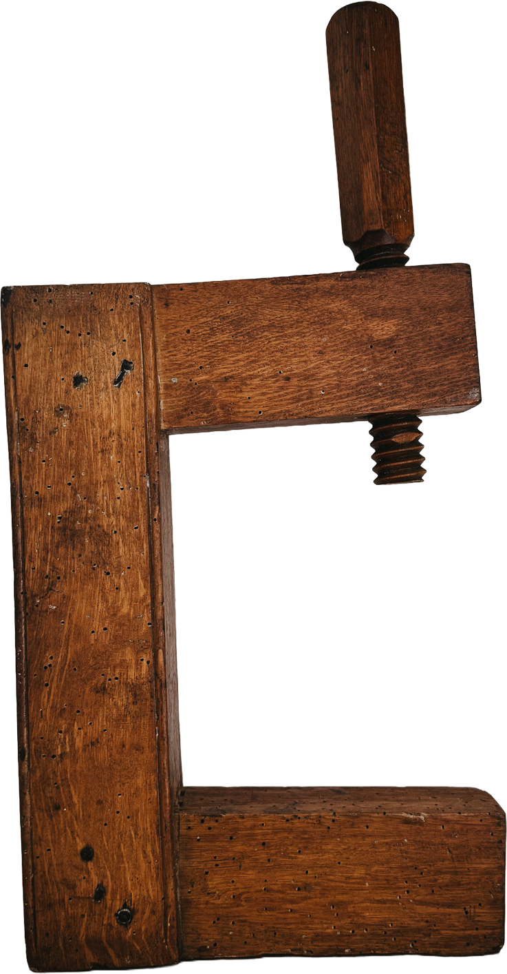 French Wooden Screw Press
