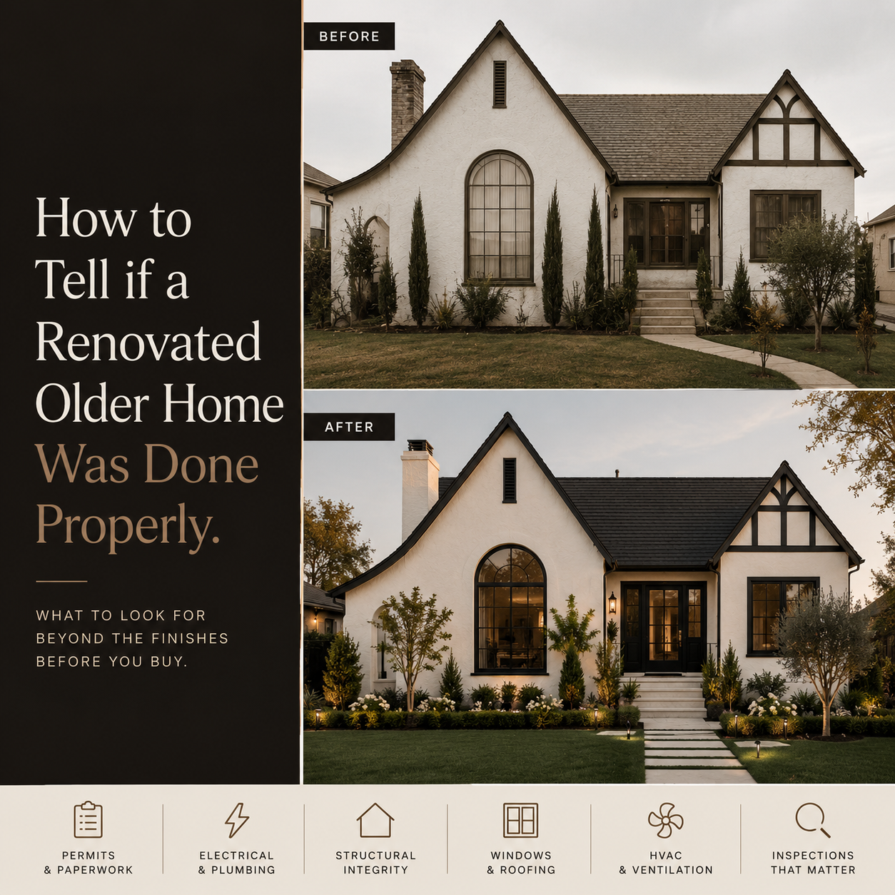 How to tell if a renovated older home was done properly.