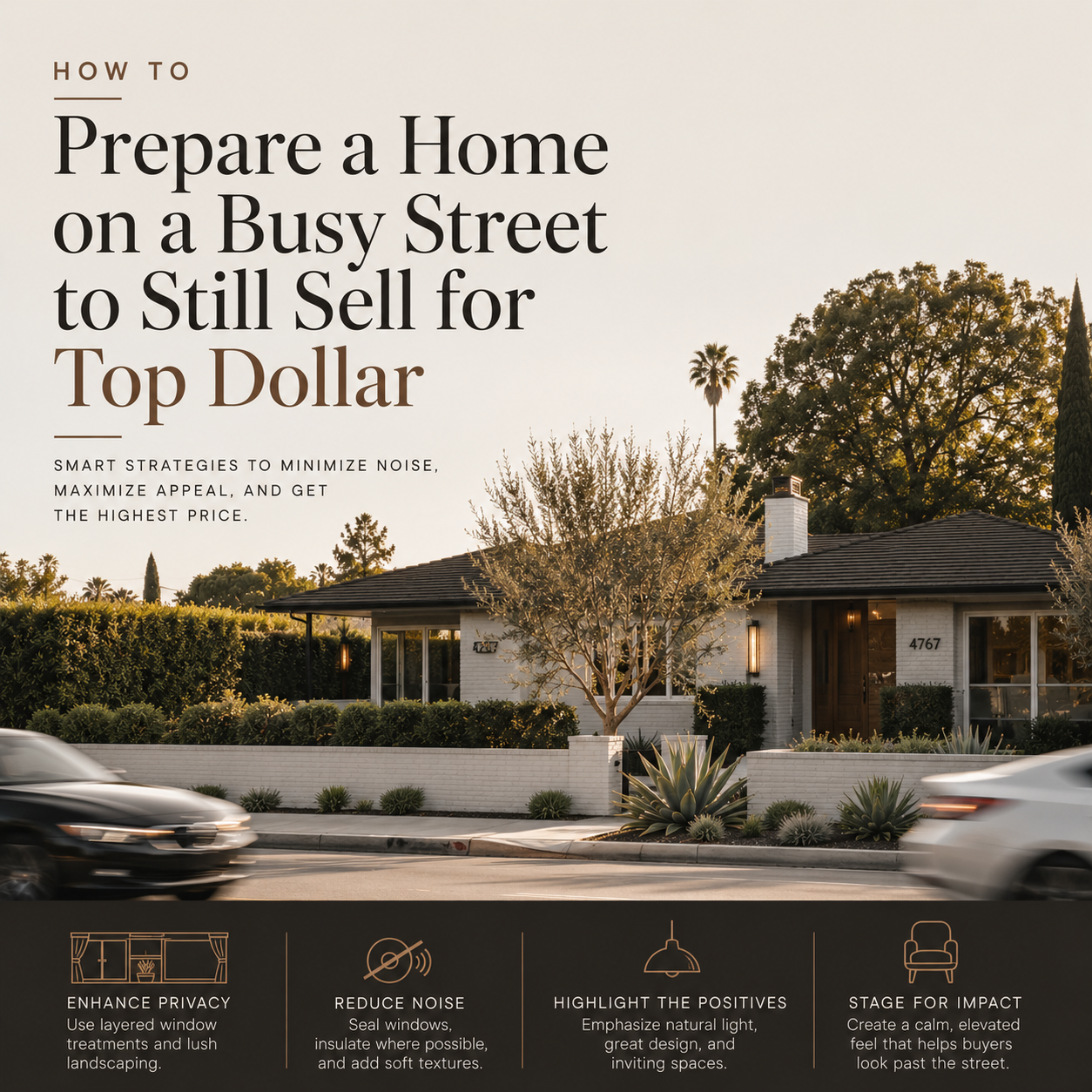 How to Prepare a Home on a Busy Street to Still Sell for Top Dollar