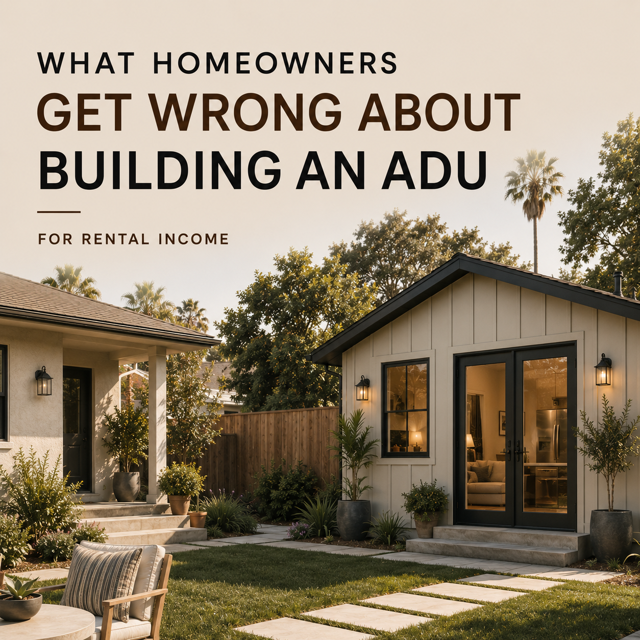 What Homeowners Get Wrong About Building an ADU for Rental Income
