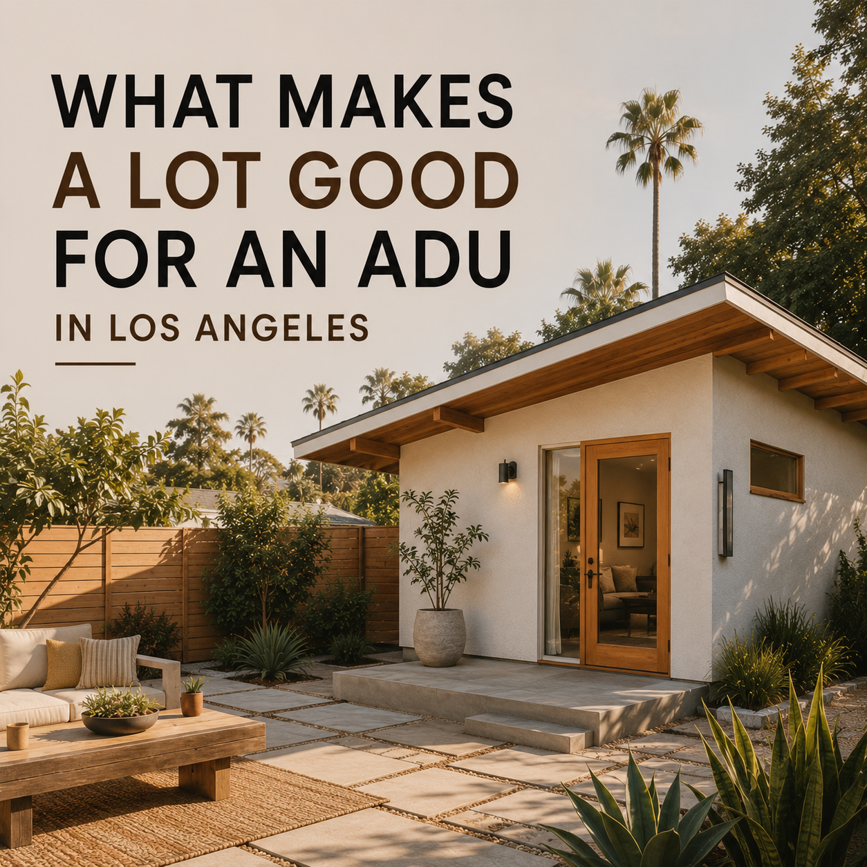 What Makes a Lot Good for an ADU in Los Angeles