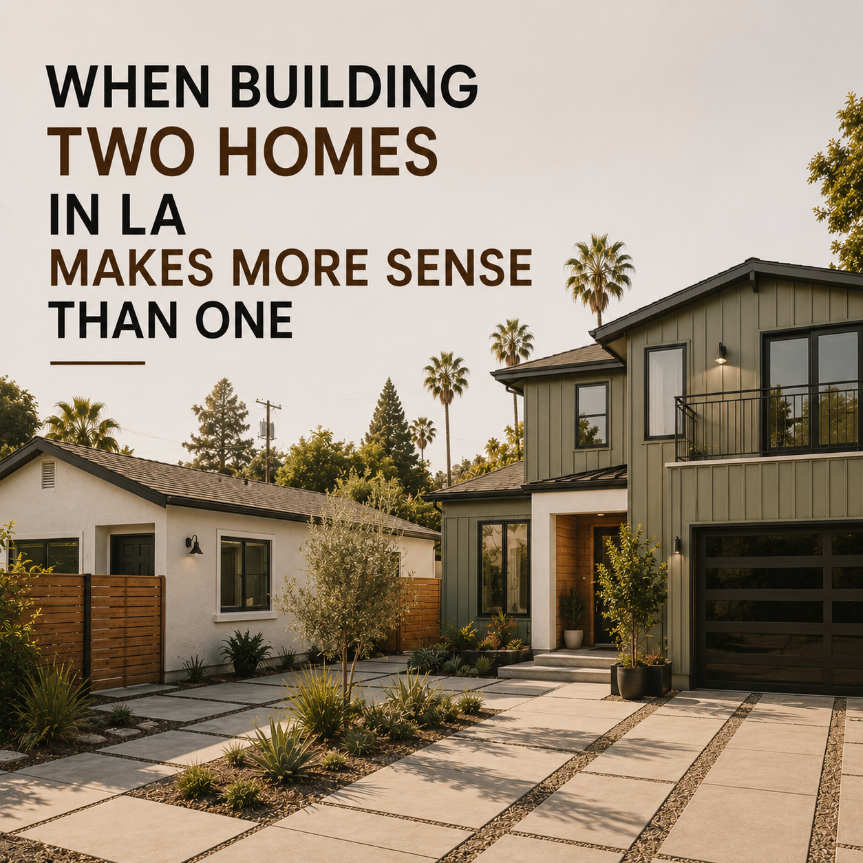 When Building Two Homes in LA Makes More Sense Than One