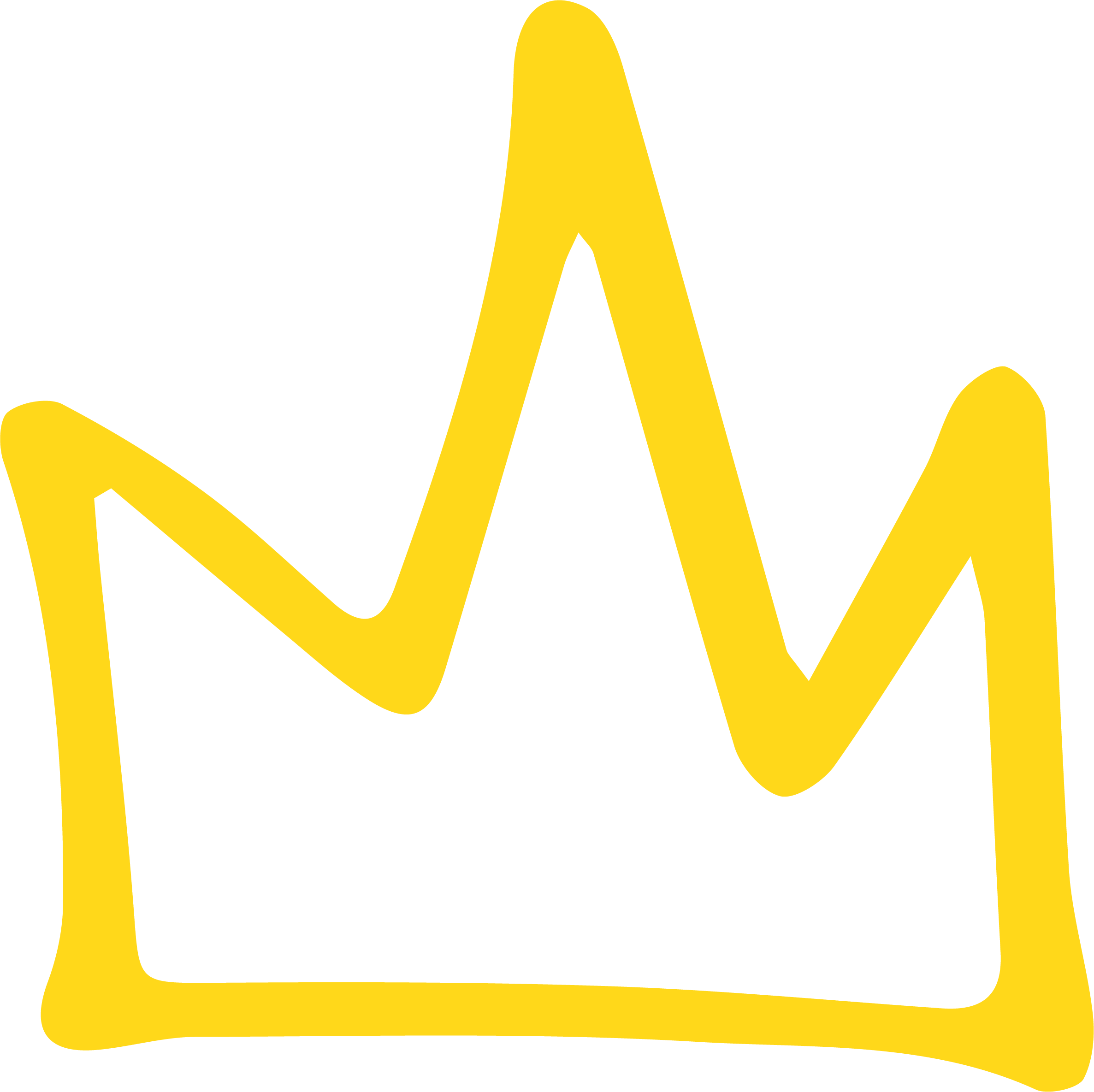 Yellow line graph resembling a mountain range or peaks, on a black background.