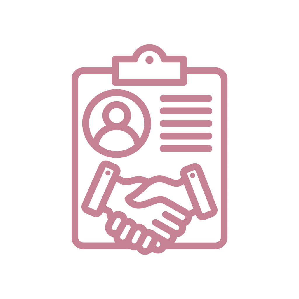pink document on clipboard image