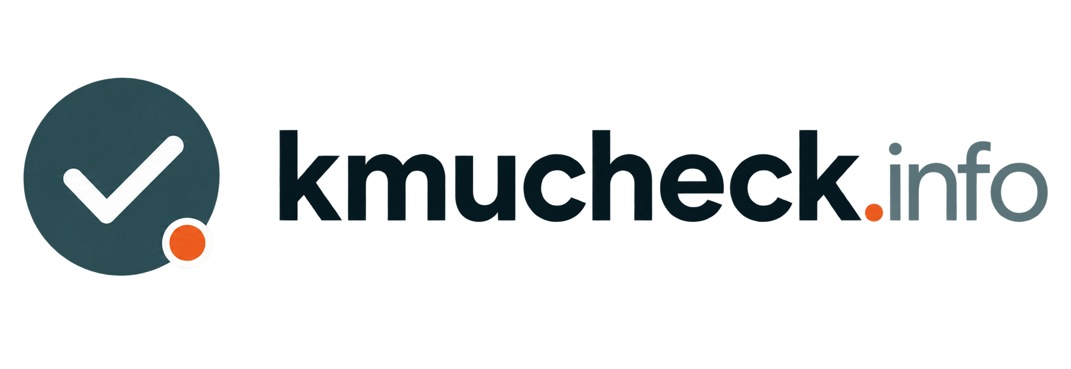Logo von knucheck.info mit einem weißen Häkchen in einem blauen Kreis und der Webseite-Name auf Deutsch.