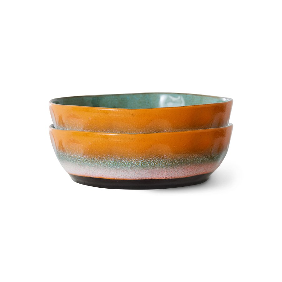 Pasta Bowl (Set of 2): 70s Ceramics - HK Living